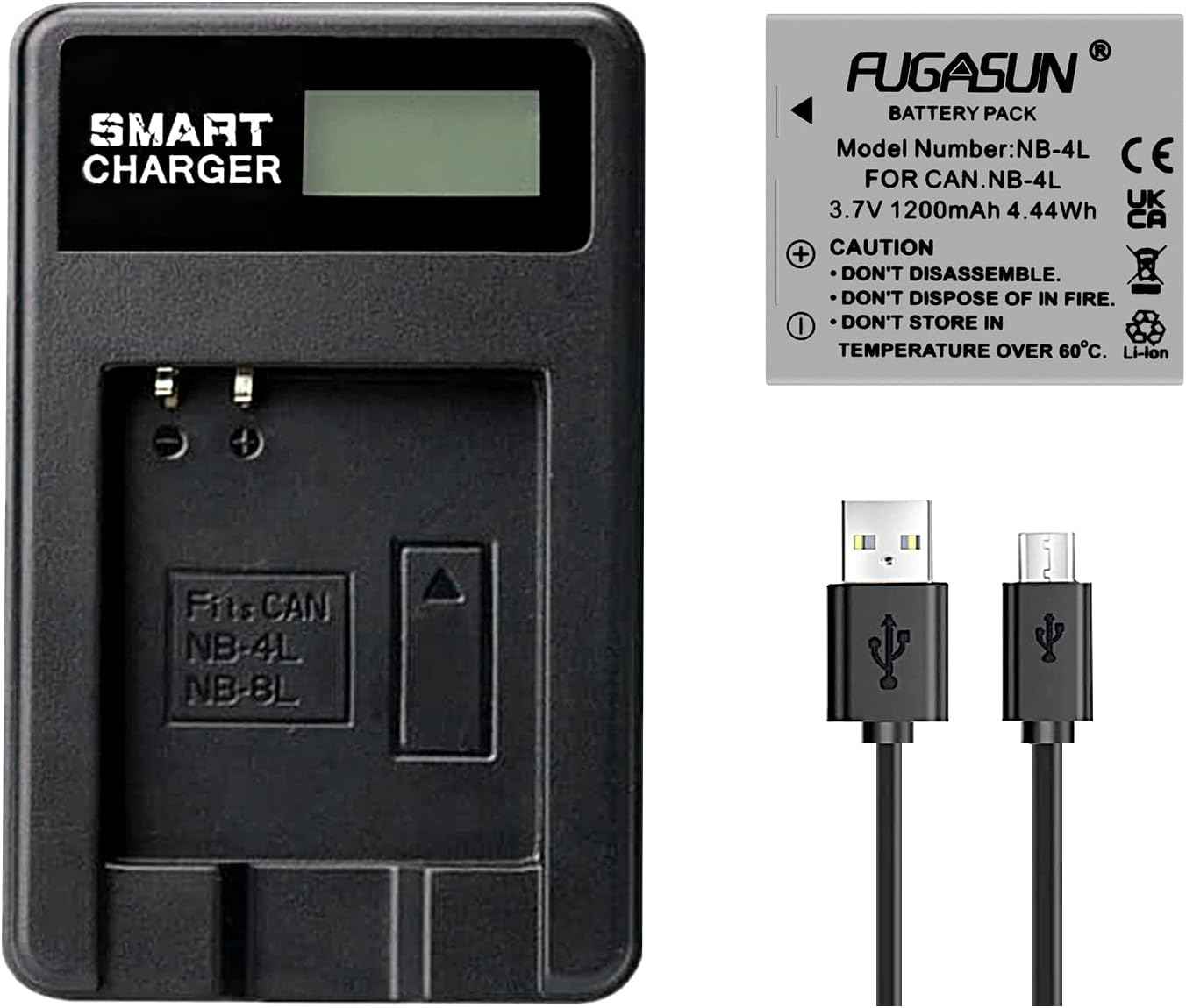 1 Pcs 1200Mah NB-4L NB4L Battery with LCD Single Charger for Canon IXUS 50 55 60 65 80 75 100 I20 110 115 120 130 IS 117 220 225 image number 3