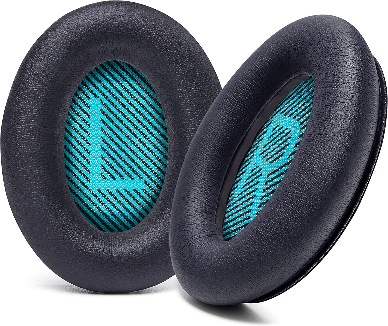 WC Wicked Cushions Premium Replacement Ear Pads for Bose Headphones - Compatible with QC15 / QC25 / QC35 & 35 Ii / QC2 / AE2 / Ae2I / AE2W / Soundlink - Softer Leather, Luxury Memory Foam | Black
