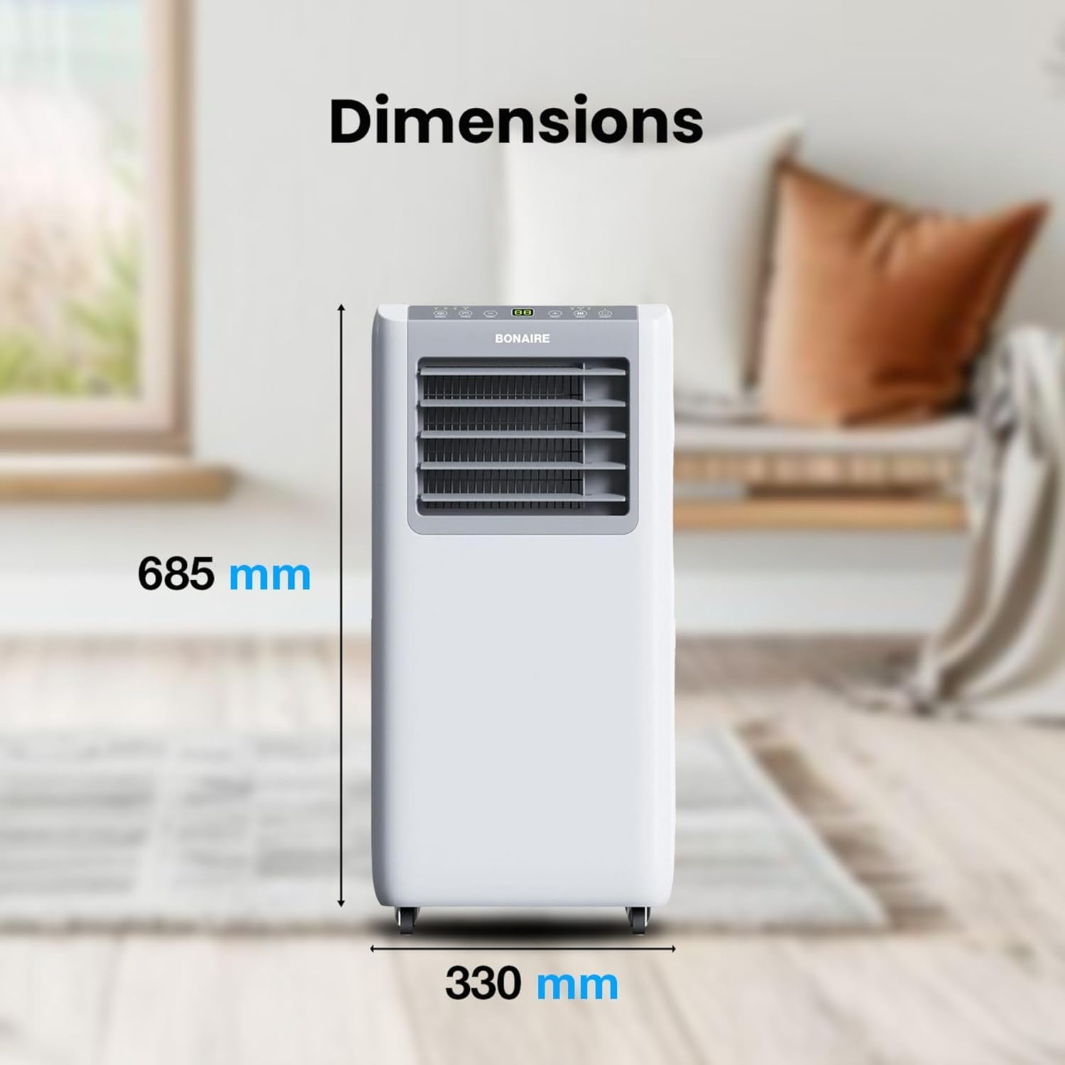 Bonaire 2.6Kw Portable Air Conditioner 9000 BTU Cooling | Remote Control | Dehumidifier | Touch Panel | R290 | Suits Rooms up to 18M&sup2; | 2 Year Warranty image number 1