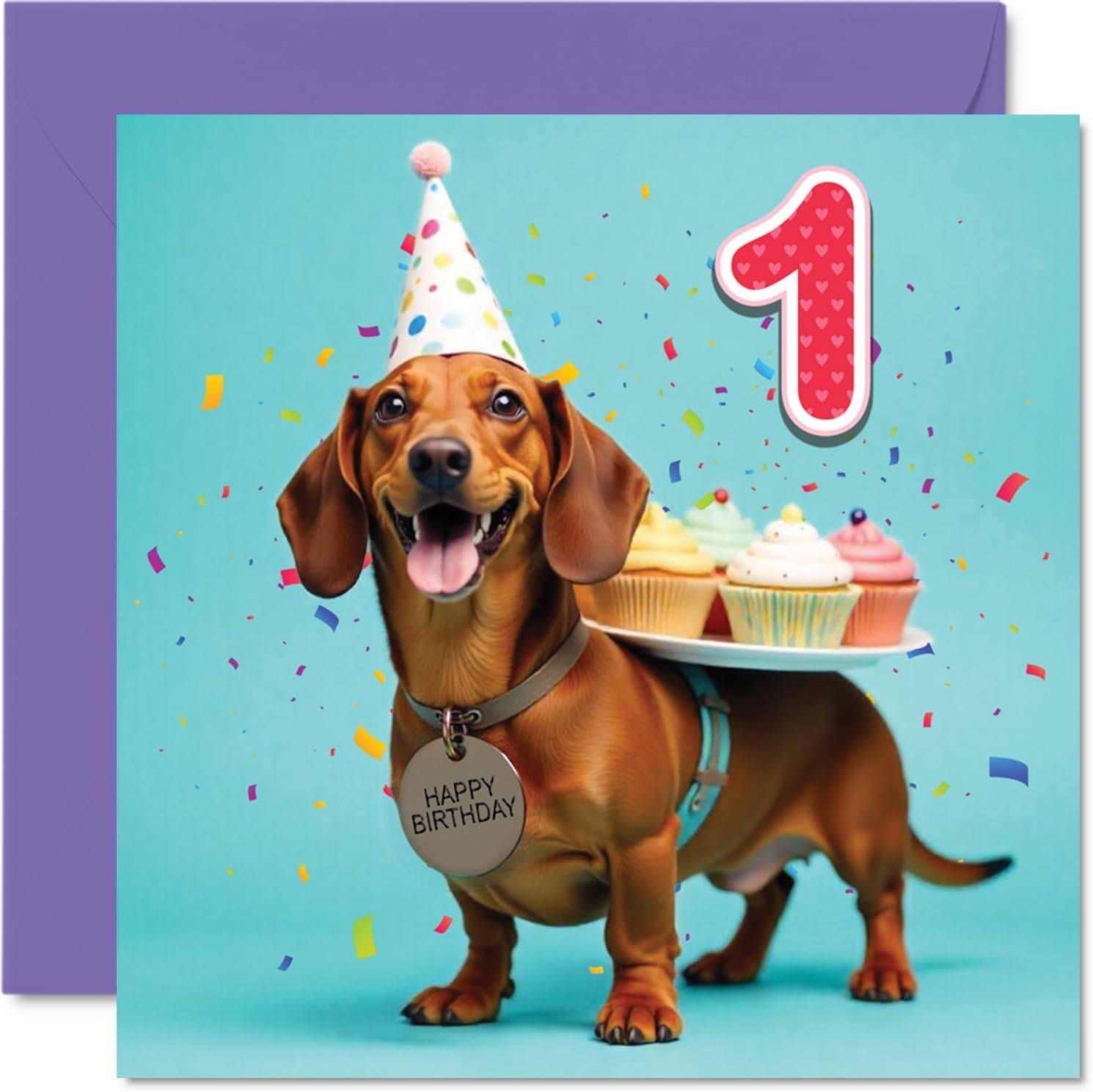 11Th Birthday Cards for Boys Girls - Party Dog - Happy Birthday Card for 11 Year Old Boy Girl Sister Niece Daughter Brother, 145Mm Bday Greeting Cards
