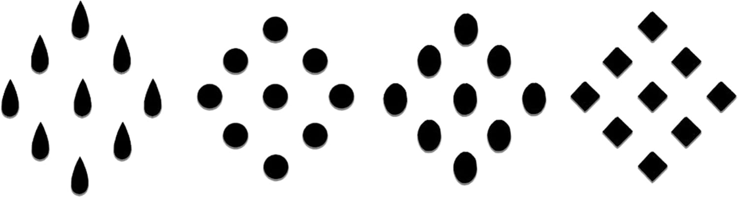 Comet Busters Tear Drop, Round, Square and Oval Black Bindis (BV974) image number 3