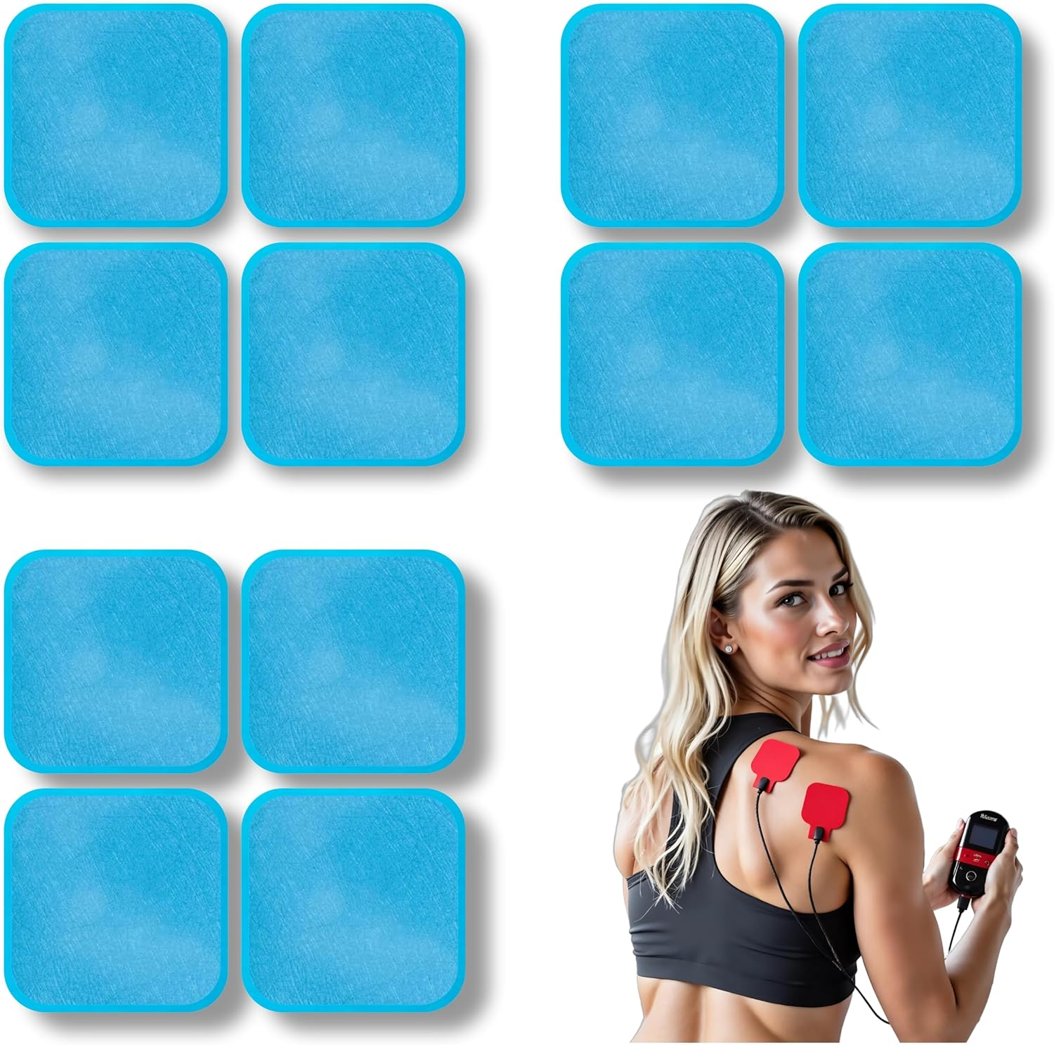 12 Gel Pads Tenspad Silver Compatible with Beurer EM 59 / EM89 Heat Devices. save up to 30% on Price image number 4