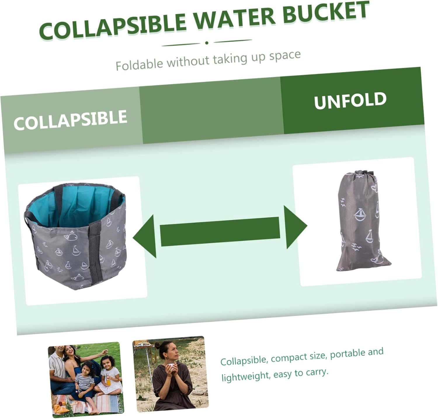 WOFASHPURET Foot Bath Basin Soaking Bucket for Adults Boys and Girls Portable Folding Tub Multi-Functional Basin Camping Water Bucket