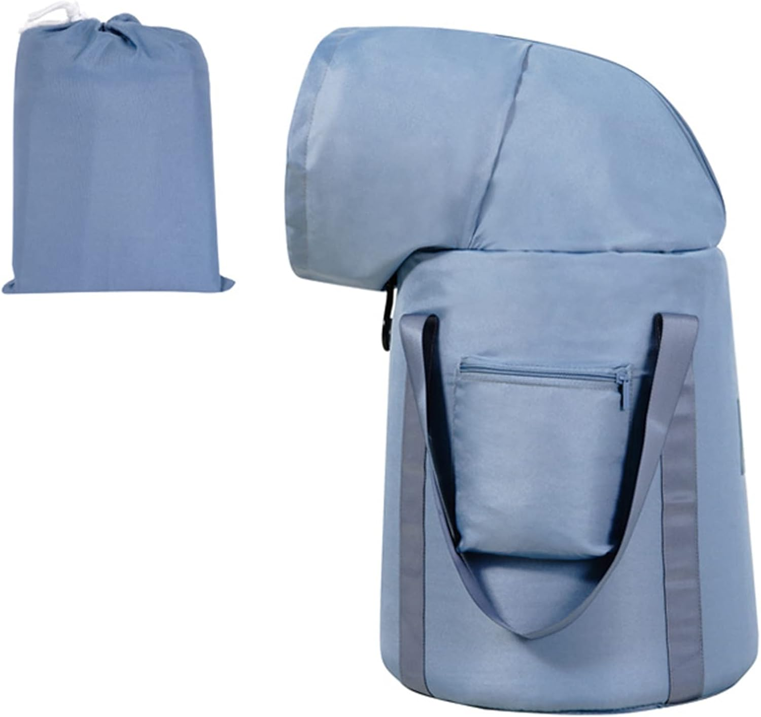 Collapsible Foot Basin with Handles, Zipper Portable Foot Soak Tub, Large Capacity Home Pedicure Foot Spa Bucket for Travel, Camping Washing (Color : Beige, Size : 72X32Cm)