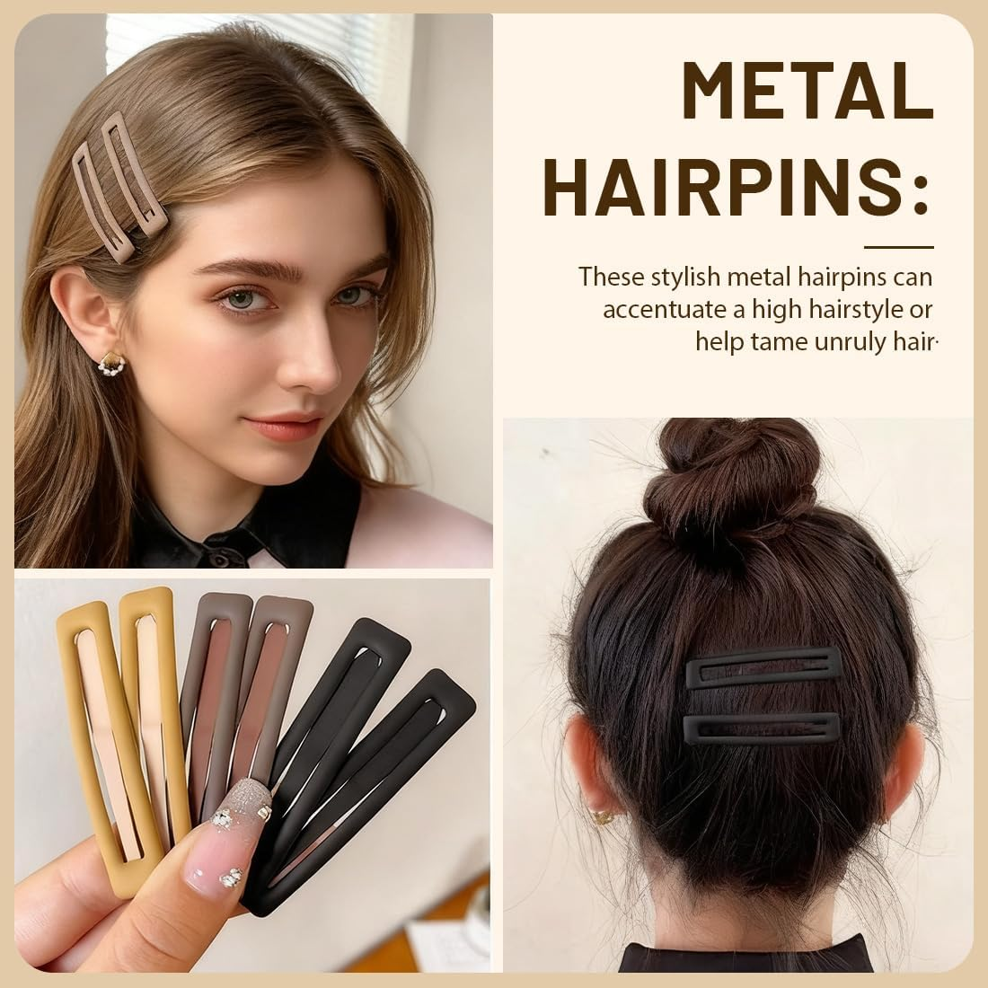 ROKZELT Pack of 20 Hair Clips, Women'S Thin Hair, 7 Cm, Automatic French Hair Clips, Volume Clip, French Barrette Clip, Colourful Hair Clips, Hair Clip for Girls and Women (4 Colours) image number 3