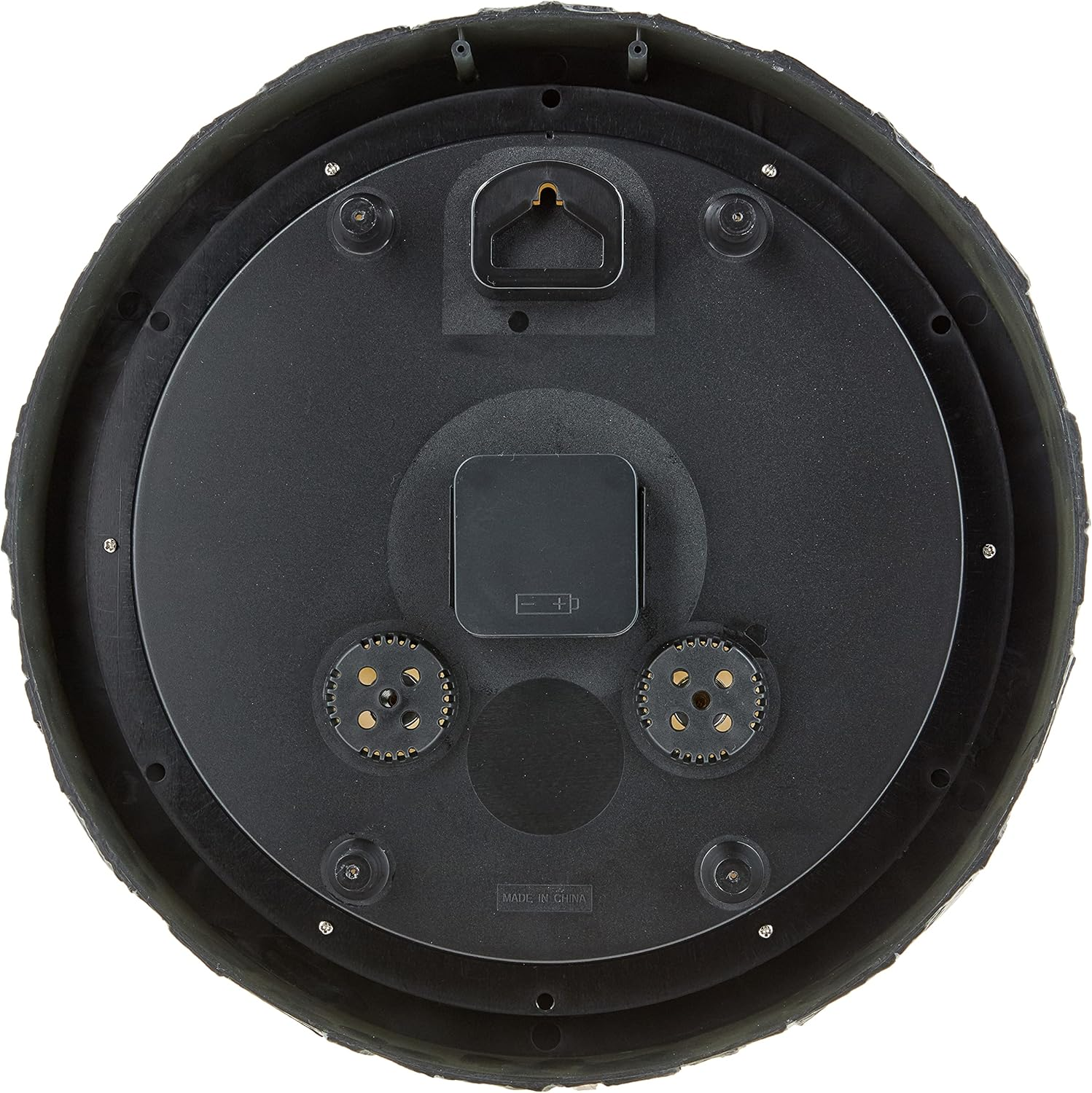 Acurite 02418 14-Inch Faux-Slate Indoor/Outdoor Wall Clock with Thermometer, Hygrometer