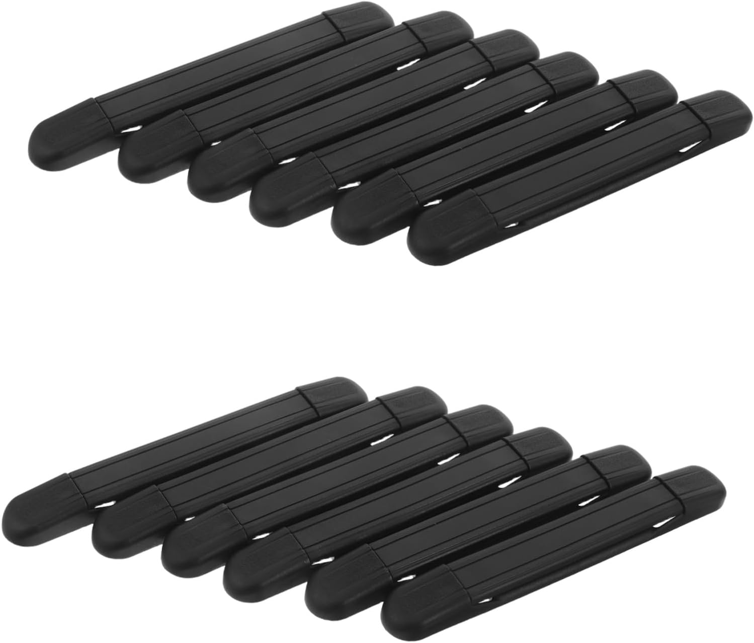 Beavorty 12Pcs Ergonomic Plastic Luggage Handles Replacement Carrying Grip for Suitcase Backpack Travel Box Quick Installation Handbag Accessories in Black