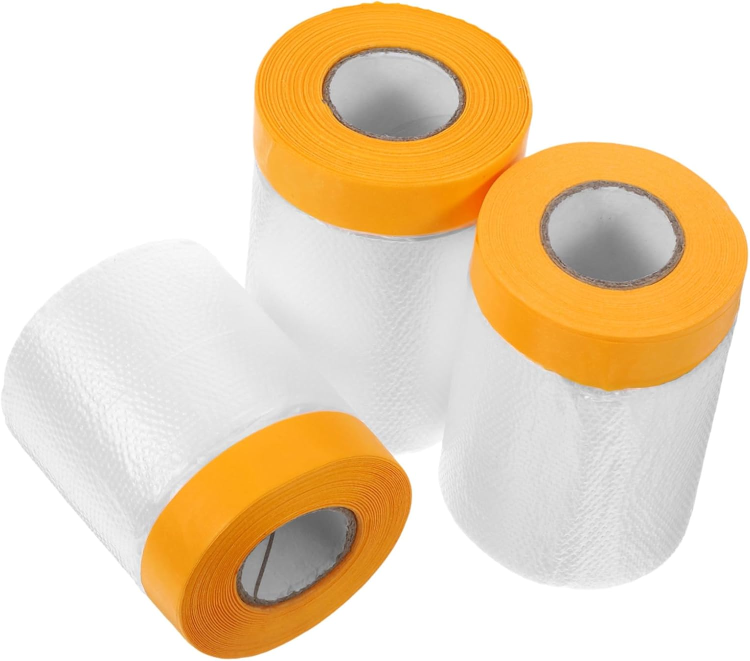 Pre-Taped Masking Film 3 Rolls Adhesive Protective Plastic Sheeting for Automotive Painting 30Cm 40Cm 55Cm for Home Renovation and Furniture Protection image number 4