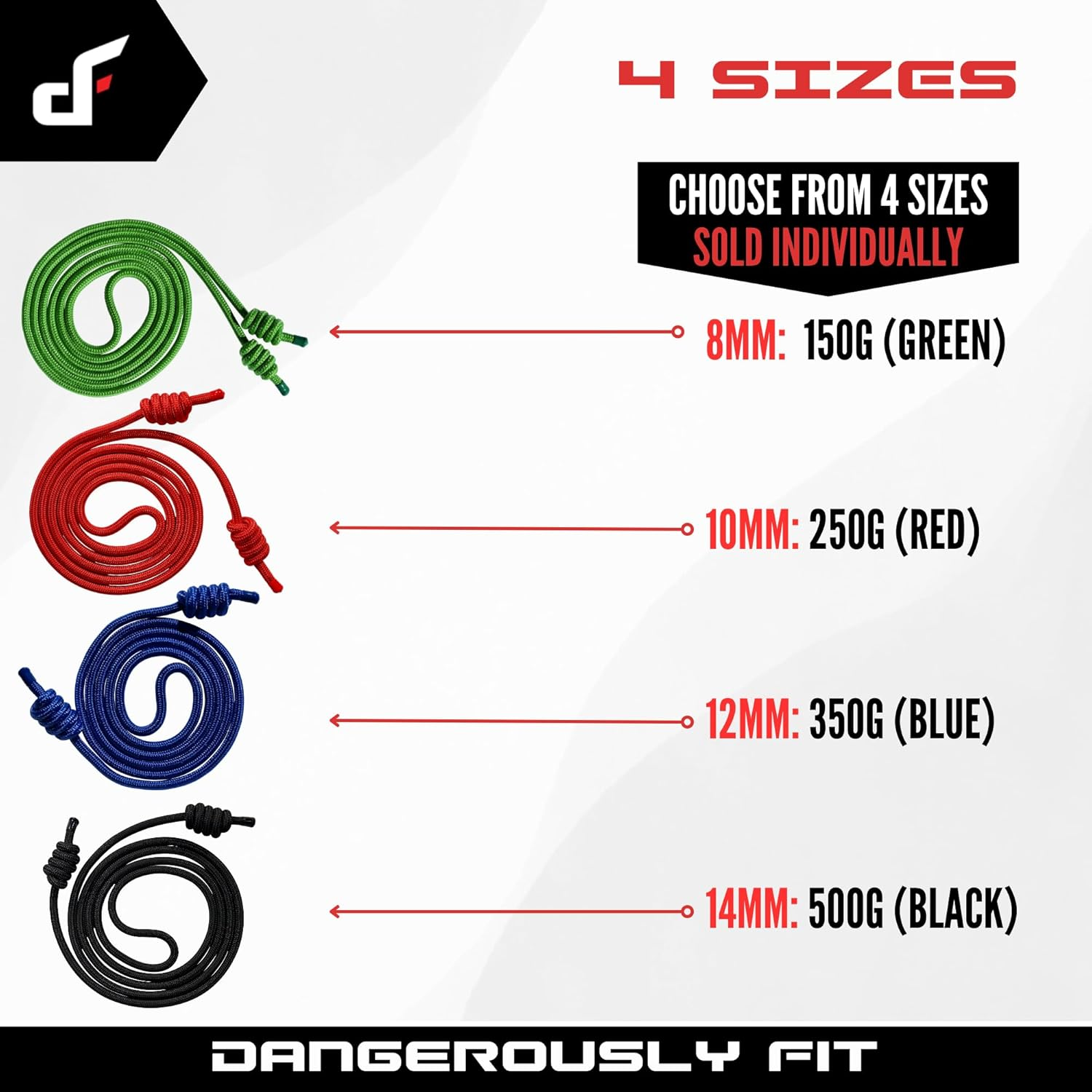 Flow Rope for Fitness Exercise - Double Braid 9Ft Adjustable Length Jump Ropes - Home or Gym Training Workout for Men and Women image number 6