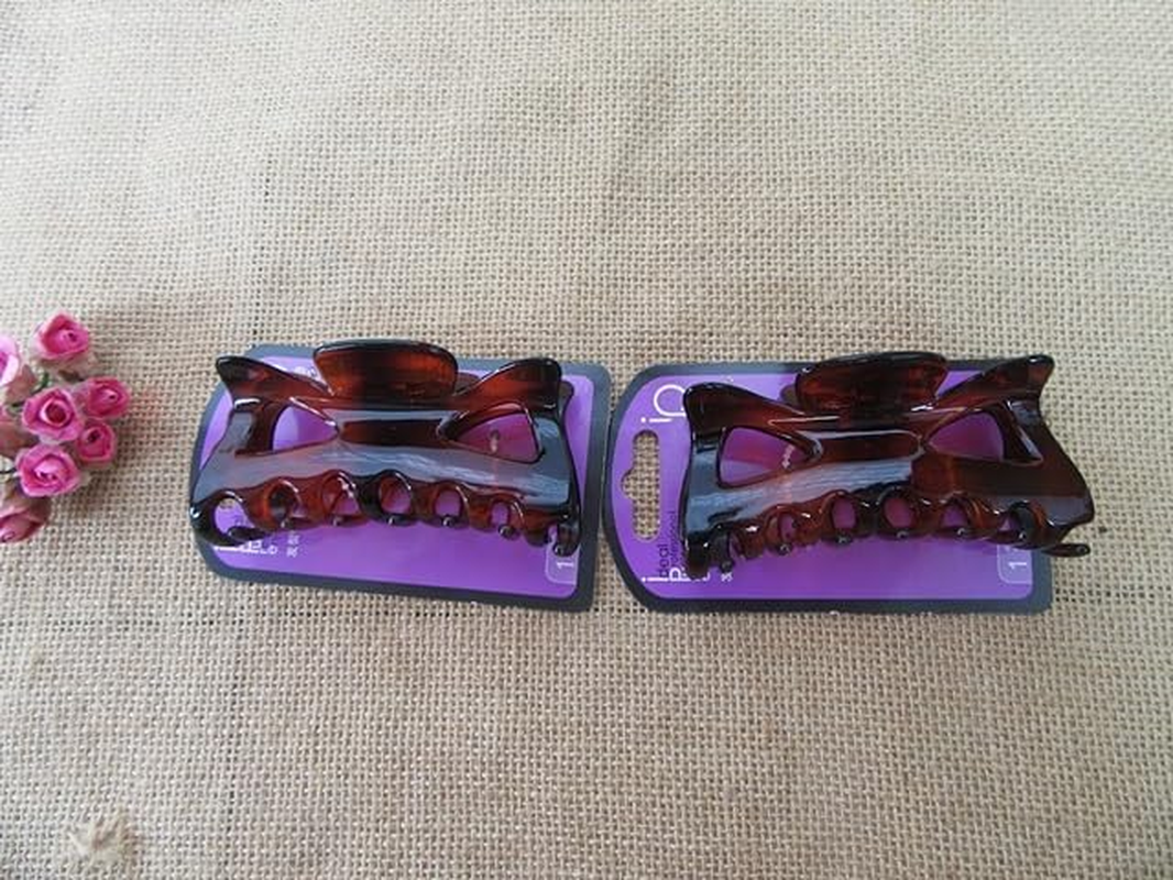6Pcs Shiny Brown Hair Clips Hair Clamps Hair Accessories image number 5
