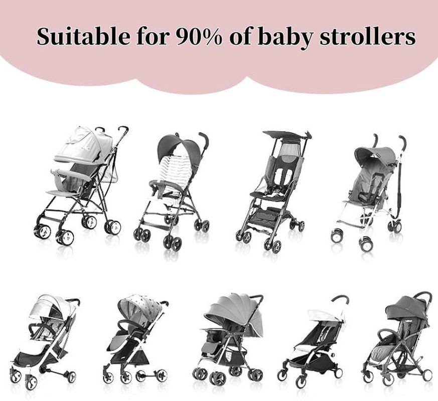 2Pcs Mosquito Net for Stroller,Universal Baby Bug Net for Strollers,Breathable Pram Net Cover with Elastic Edge for Strollers, Bassinets, Cradles, Playards and Portable Mini Crib image number 5