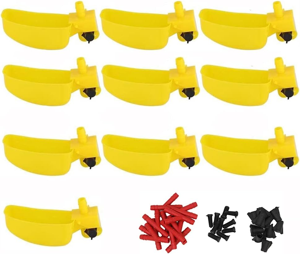 ANCLLO 10Pcs Quail Water Cups Pigeon Automatic Bird Waterer for Cage Hang Drinker Breeding Poultry Drinking Bowls image number 2