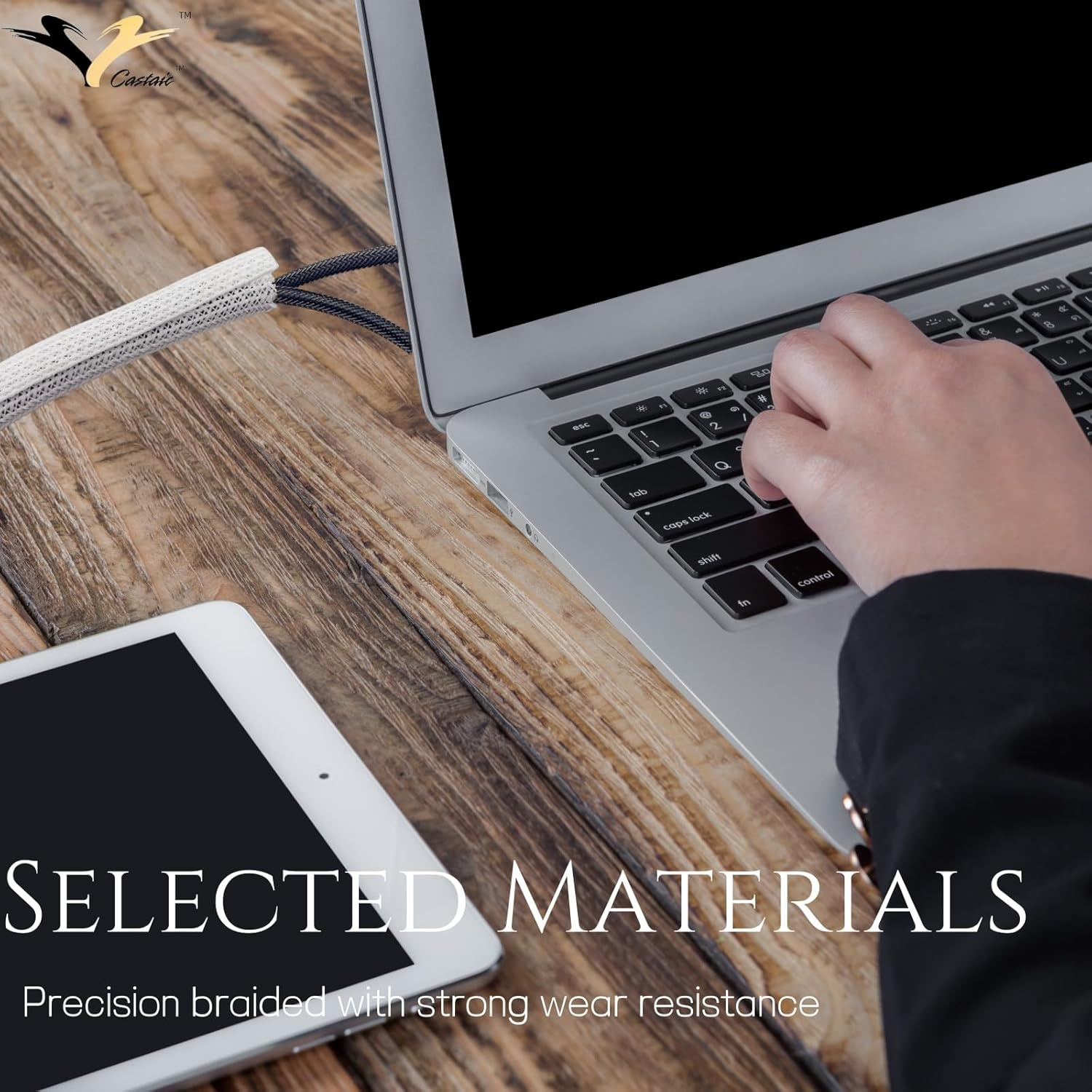 Castaic Cable Organiser, White, 6.6Ft, 1/2'' image number 2