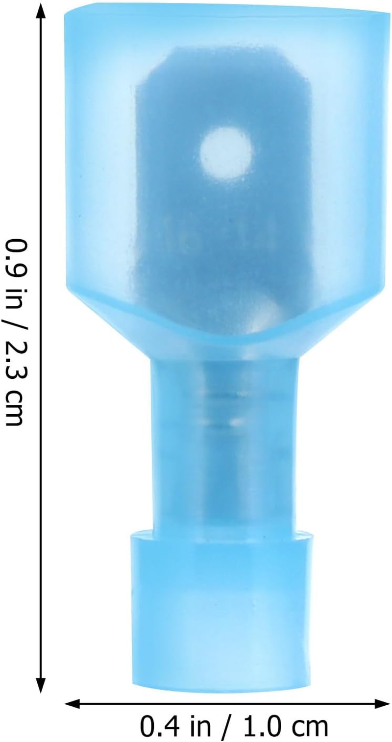 Baluue Nylon Insulated Spade Terminals 150Pcs Fully Insulated Quick Disconnect Connectors for Electrical Wiring Industrial Use image number 2