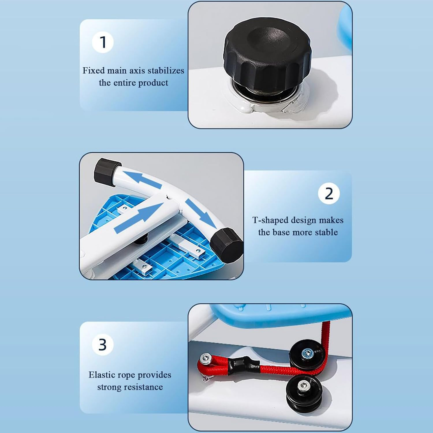 Nexusectar Twist Trainer, Abdominal Strength Training Device - Quiet Rotating Board with Resistance Bands for Fitness Workout at Home and in the Home - Pink image number 3