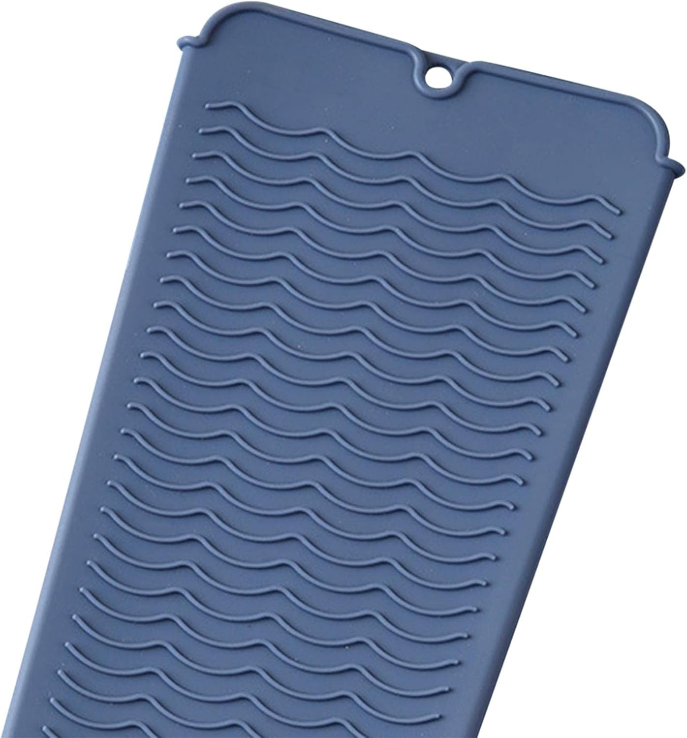 Eigell Silicone Heat Resistant Mat Pouch for Curling Iron Hair Straightener Countertop Protector Heat Insulating Sleeve Storage Bag Travel Case, Bkue image number 1