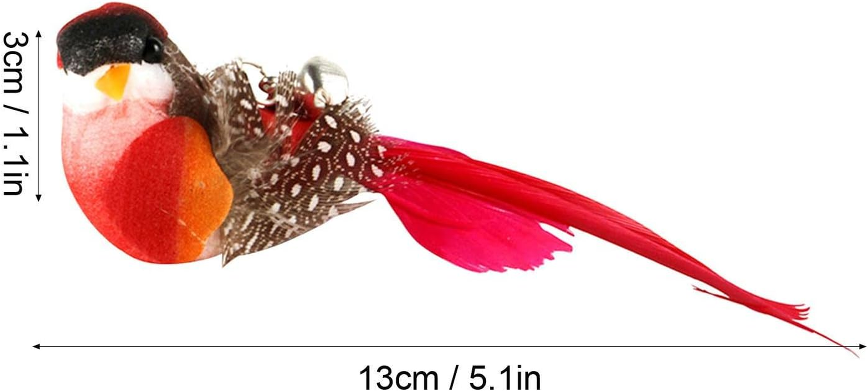 Bird Toy for Cats, Bird Cat Teaser Stick Toy with Bell and Feather, Cat Wand Replacement, Kitten Sticks, Interactive Cat Teaser for Pet Indoor Cats Puchen - Pink image number 6