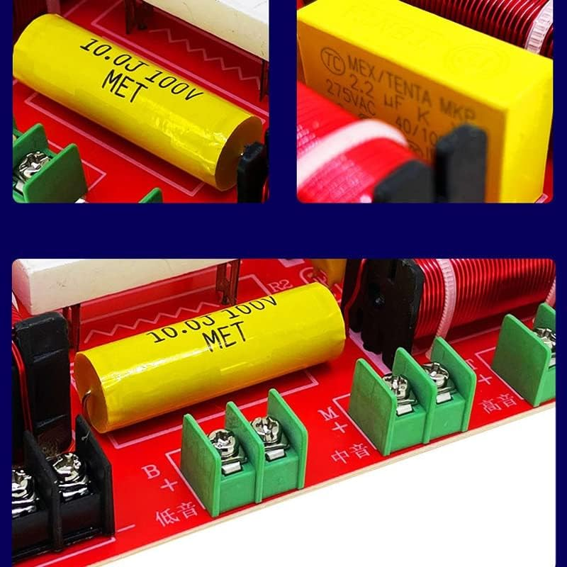 HOOCI 2PCS 3Way 250W Audio Hifi Filter Circuit Board 850Hz/4000Hz Stereo Speaker Crossover Filters 3 Unit Frequency Dividers image number 3