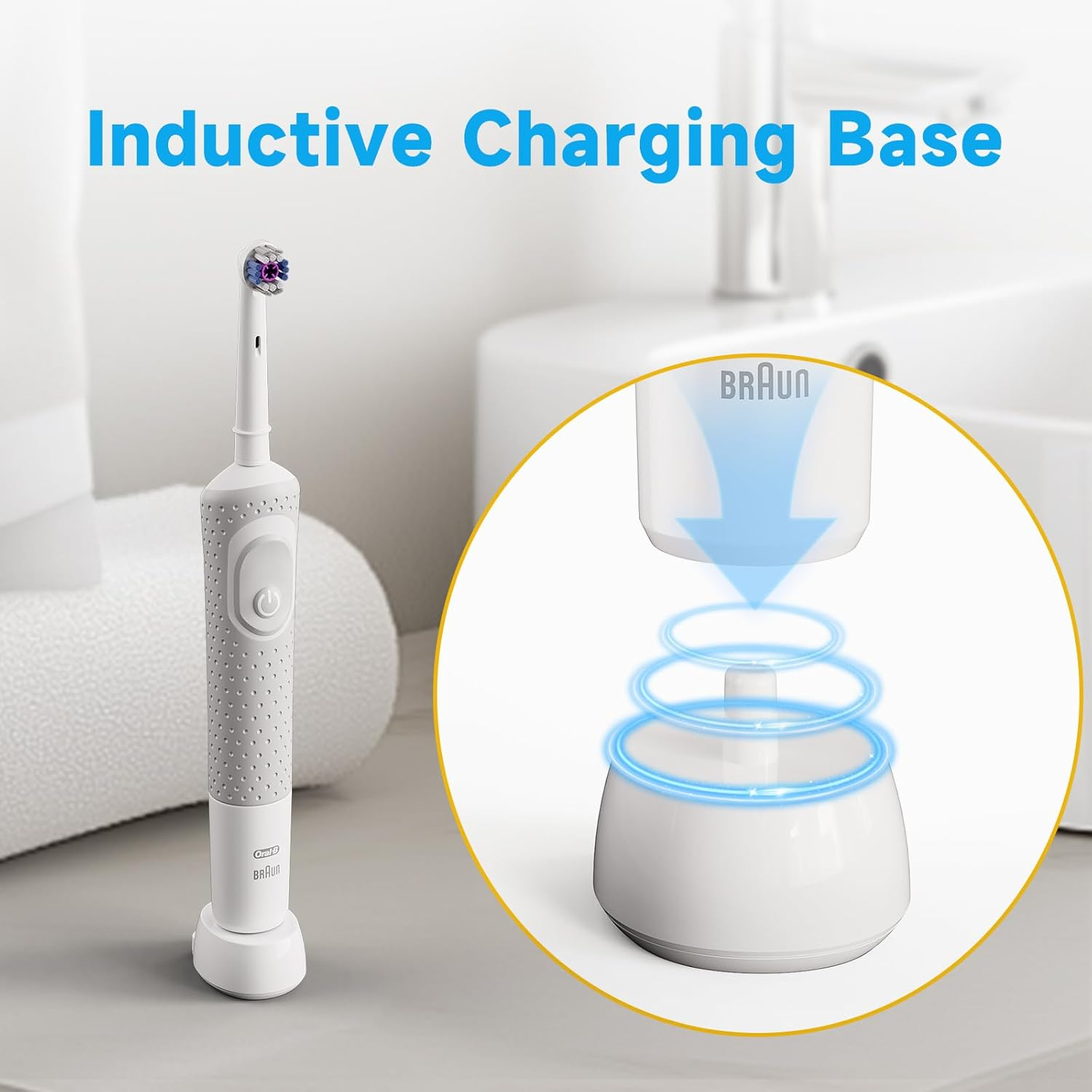 Meliya Electric Toothbrush Charger for Braun Oral-B 3757, Replacement Charger Compatible with Braun Oral-B Pro/Vitality/Smart/Genius/Io Series 6 (Oral-B 3757) image number 4