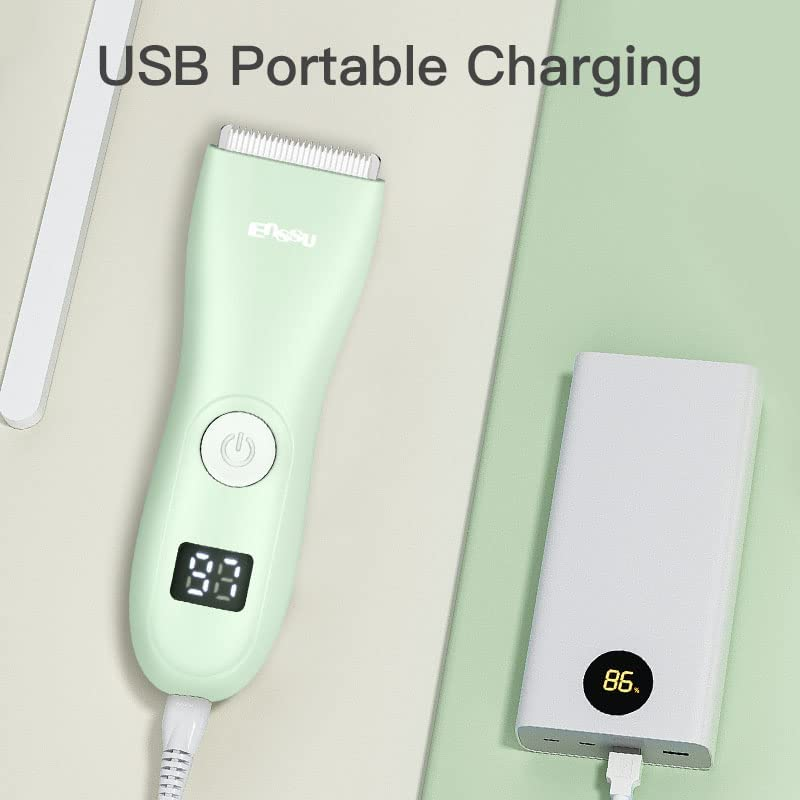 Baby Hair Clipper, Quiet Kid Hair Clipper with Safe Ceramic Blade & LCD Power Display, Professional Hair Trimmer for Kids Waterproof Rechargeable Haircut Kit for Toddler Children, 1 Hour Fast Charge image number 2