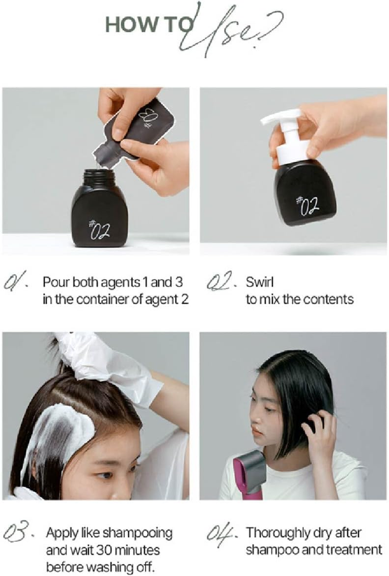 Mise En Scene All New Hello Bubble Foam Hair Colour Kit, 4B Whale Deep Blue image number 4