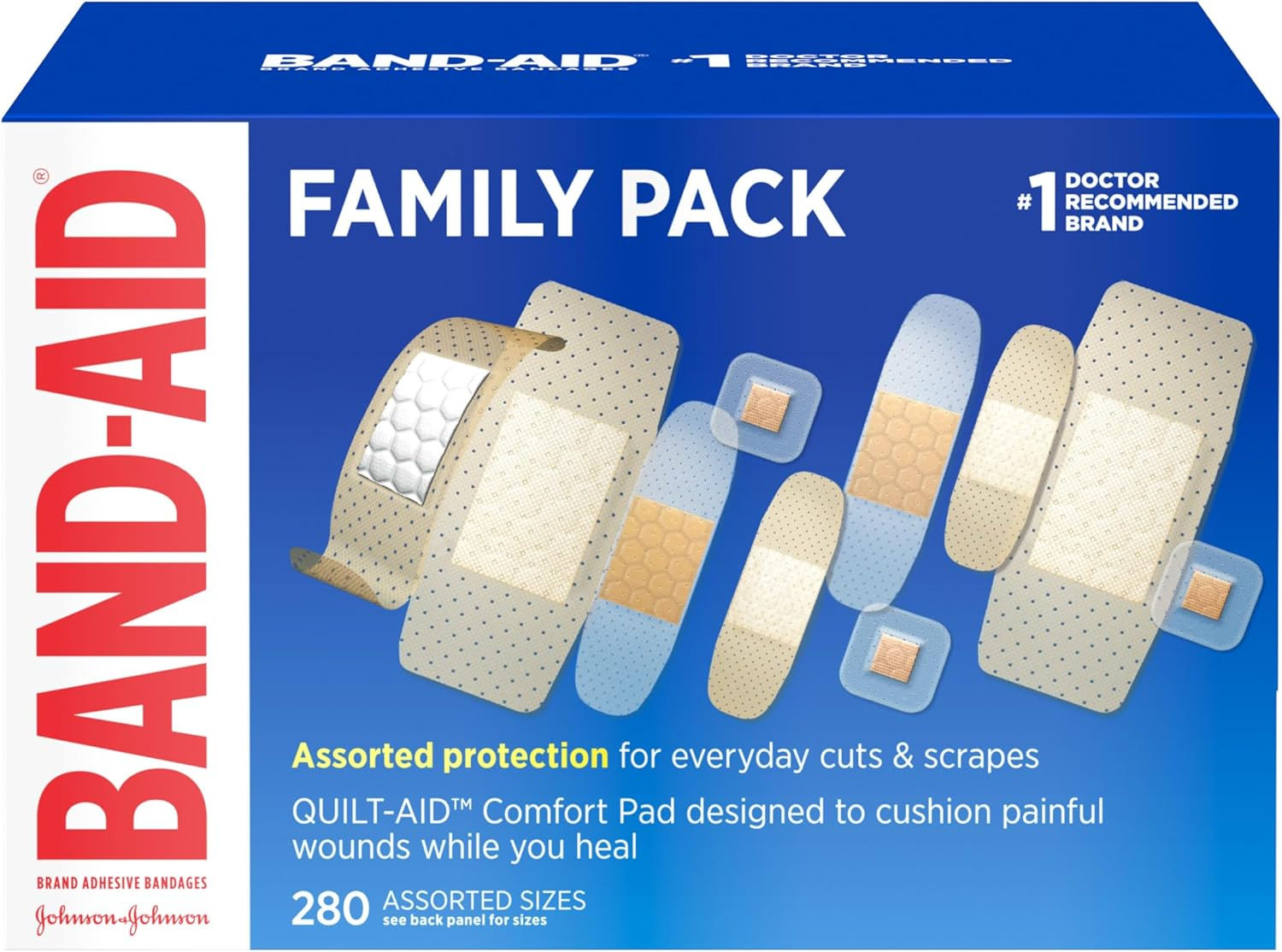 Band-Aid Brand Adhesive Bandage Family Variety Pack, Sheer and Clear Bandages, Assorted Sizes, 280 Ct image number 4