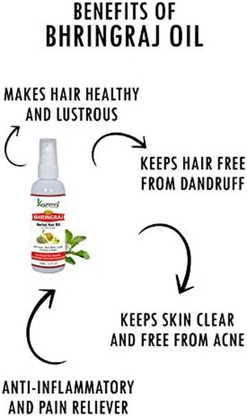 KAZIMA Bhringraj (Bhringha) Herbal Hair Oil for Hair Growth & Anti-Hair Fall, 100 Ml image number 3