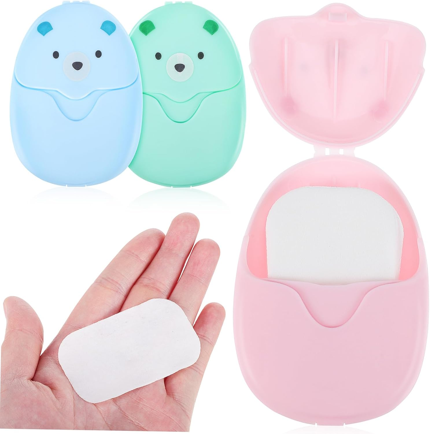 VANZACK 3 Pcs Disposable Paper Soap Sheets Portable Travel Soap Flakes Pp Material Mini Strips for Hand Washing for Hiking and Travel Toiletry Kits image number 6