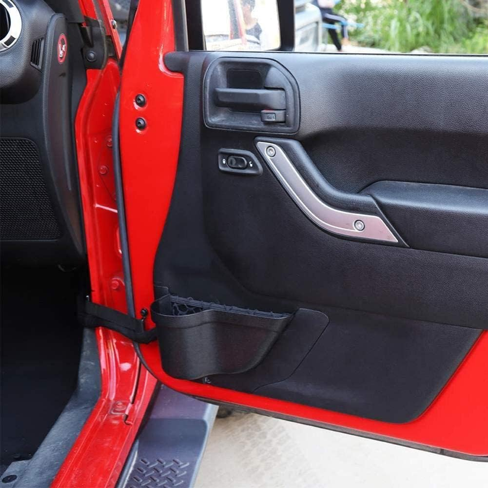 Front Door Side Insert Storage Pockets Box, Driver Passenger Tray Organizer for 2011-2018 Jeep Wrangler JK JKU 2/4 Door, Interior Expansion Accessories