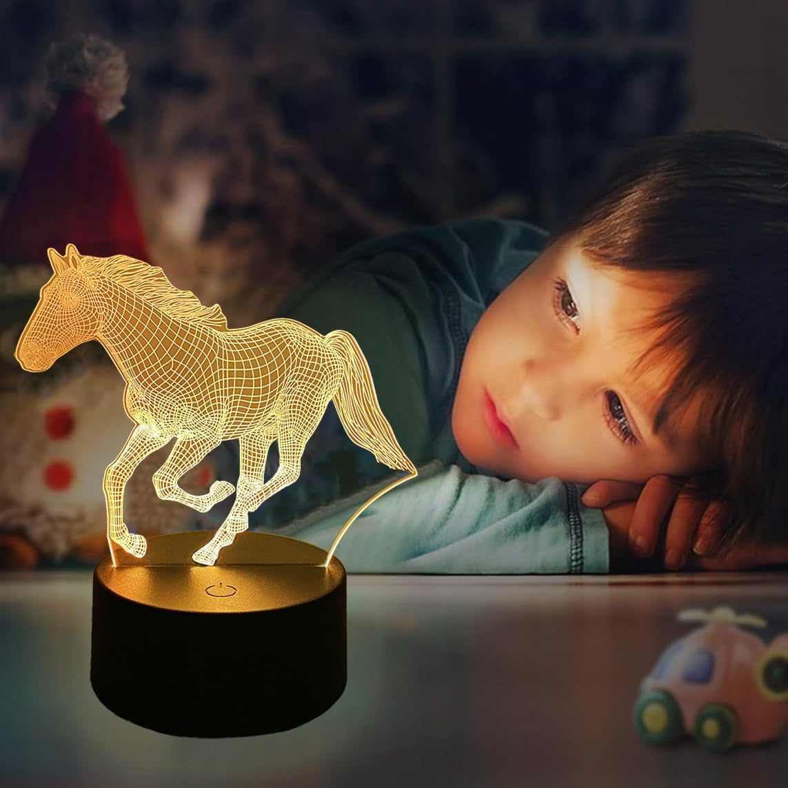 BIRBANN Horse Lamp, 3D Night Lamp Children with Colour Changing, Intelligent Touch Horse Decorative Lamp with 7 Colours, a Gift for Girls and Boys image number 2