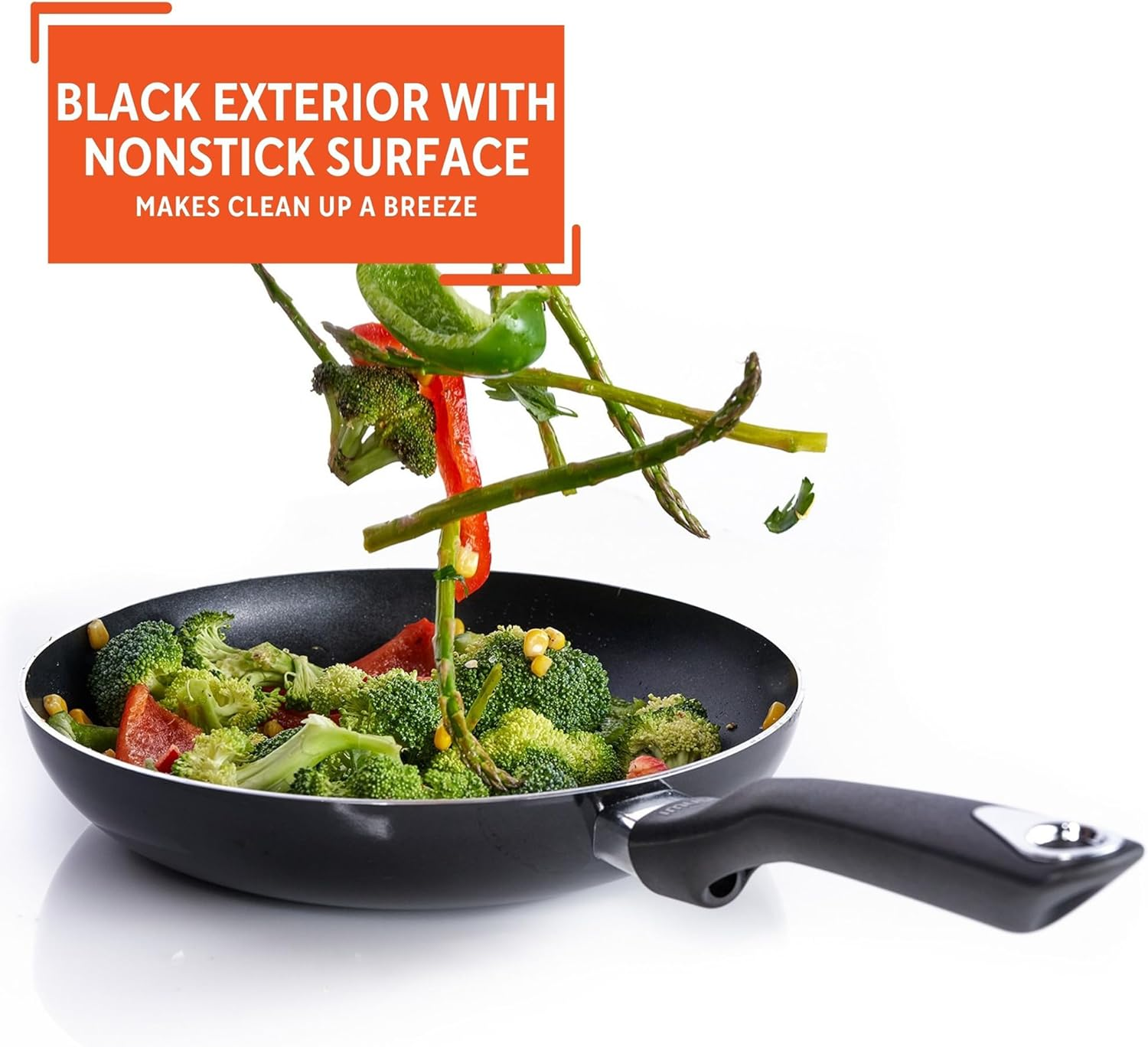 IMUSA USA Black 10" Nonstick Bistro Saute Pan