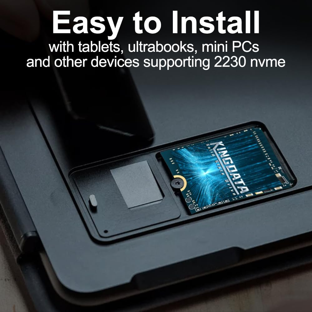 KINGDATA SSD 2TB M.2 2230 Nvme Pcie Gen 4.0X4, Internal Solid State Drive for Steam Deck, Surface Pro, Ultrabook, High Performance Gaming SSD Storage Expansion (M.2 2230 Pcie 4.0, 2TB) image number 1