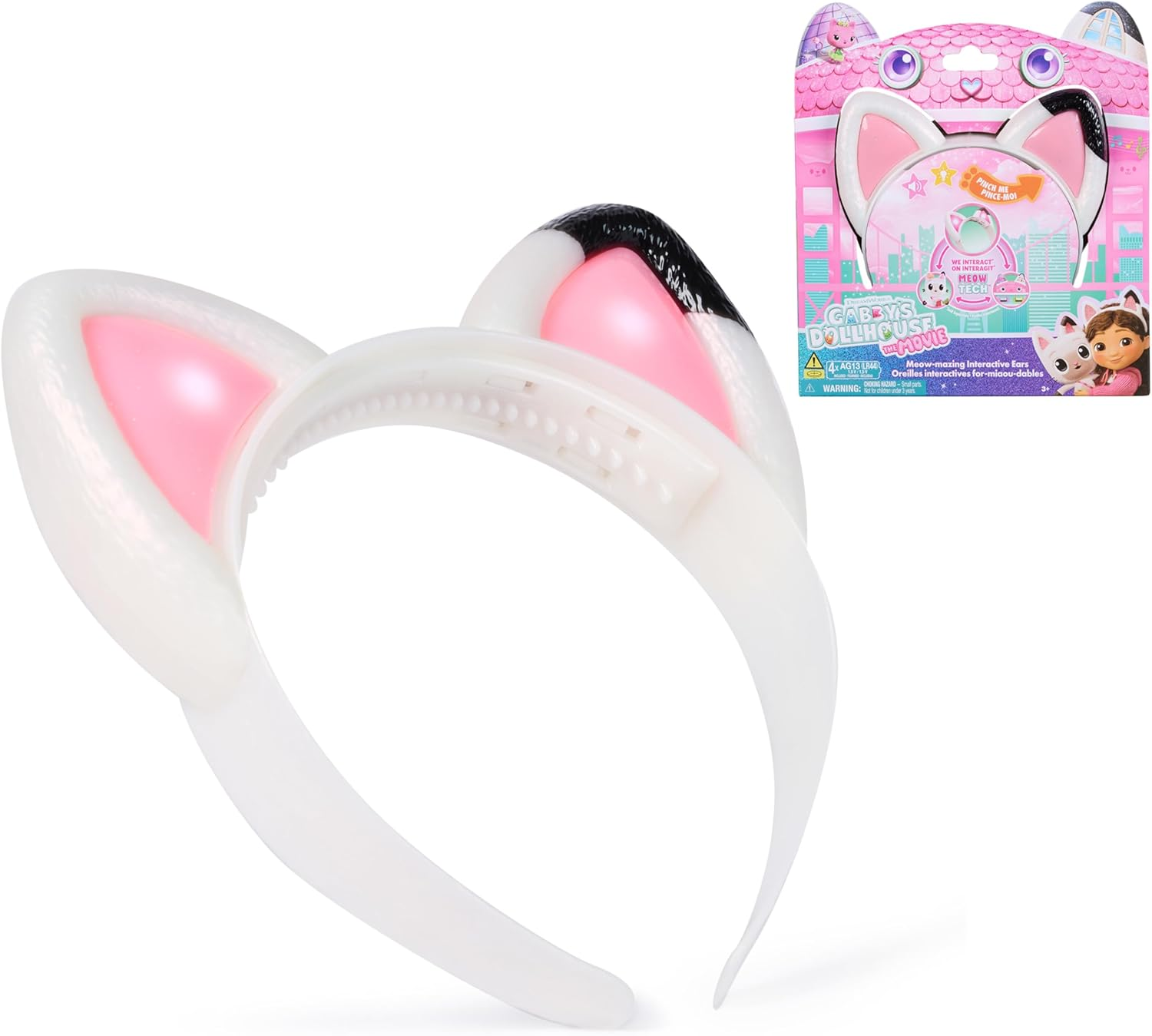 Gabby'S Dollhouse: the Movie, Meow-Mazing Interactive Ears, Hairband with Lights, Sounds and 3 Modes of Play, Kids Toys for Girls and Boys Ages 3 and Up image number 2