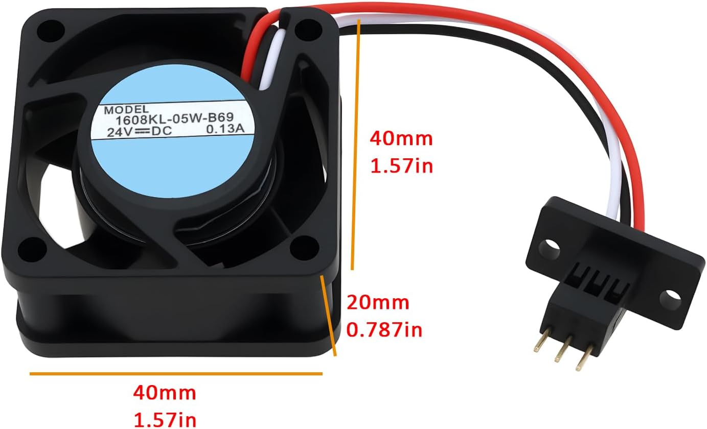 Emagtech 3Pin Cooling Fan DC24V 0.13A 1608KL-05W-B69 Suitable for Heat Dissipation Network Communication Equipment image number 1