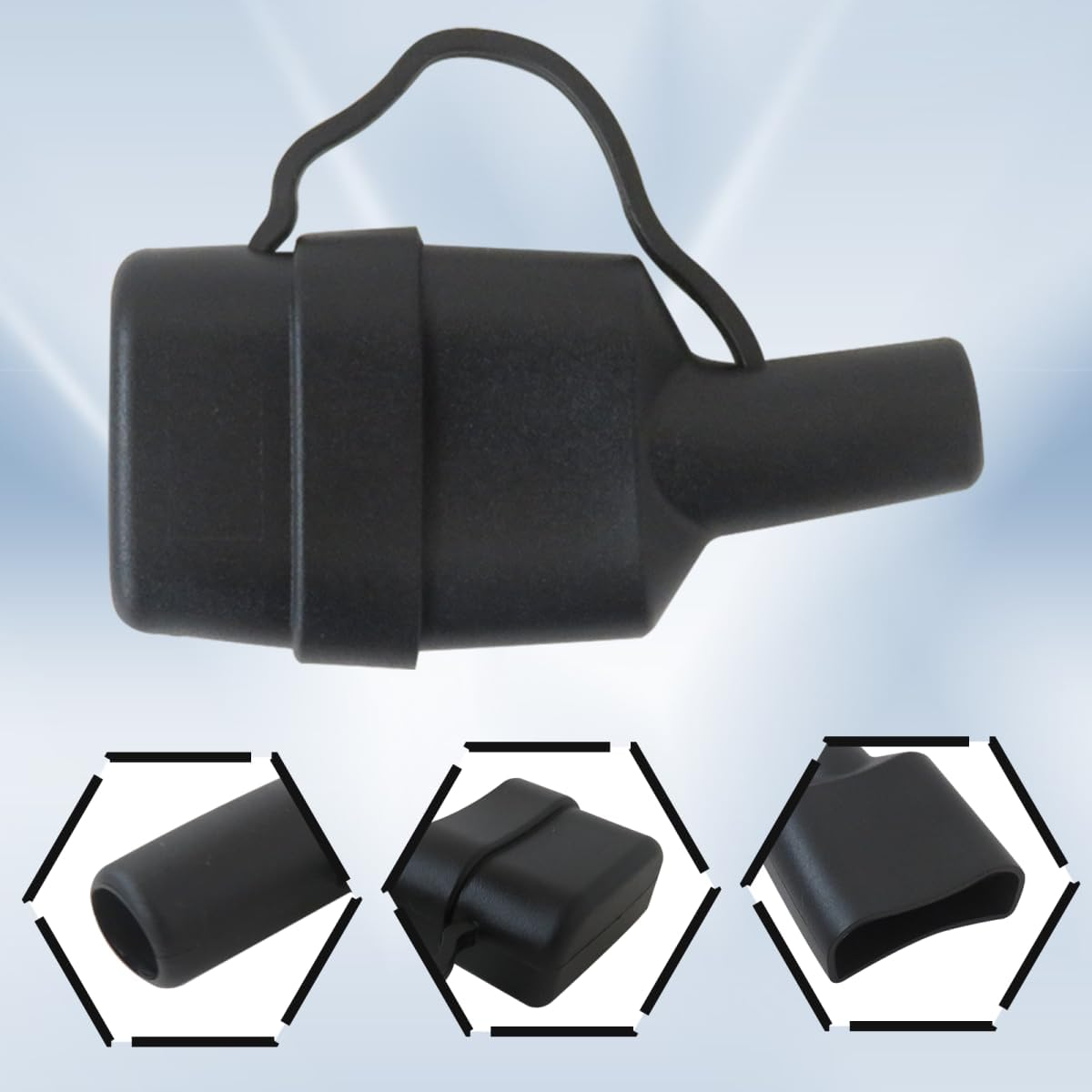 4Pcs 50A for Anderson Plug Dust Cable Sheath Cover with Cap Waterproof Cap - Black image number 6