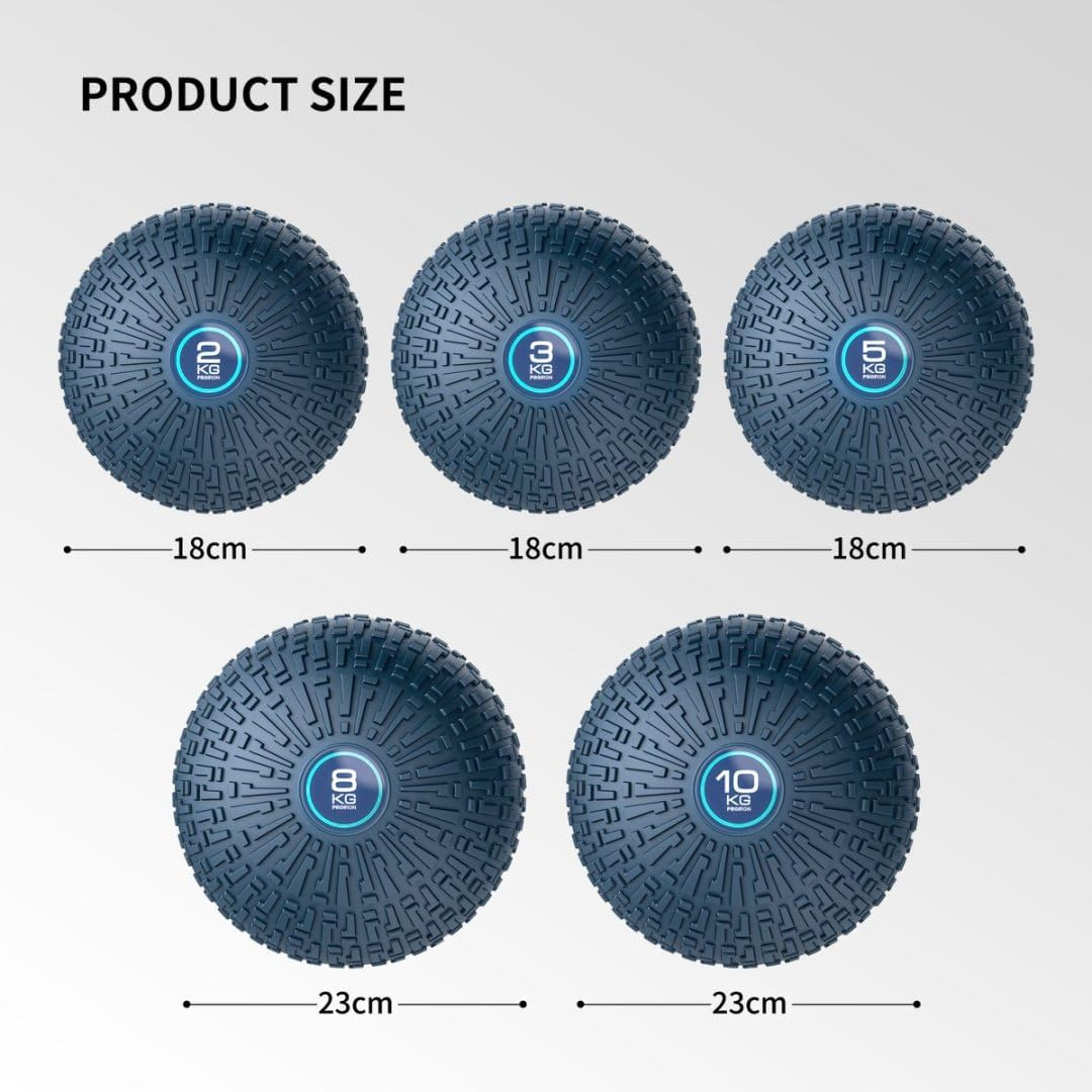 PROIRON Slam Medicine Balls - Non-Bounce, Wall Ball Slam Ball Weighted Balls - for Exercise, Strength, Weighted Exercises Balls for Power Workout(3/5/8/10Kg) image number 2