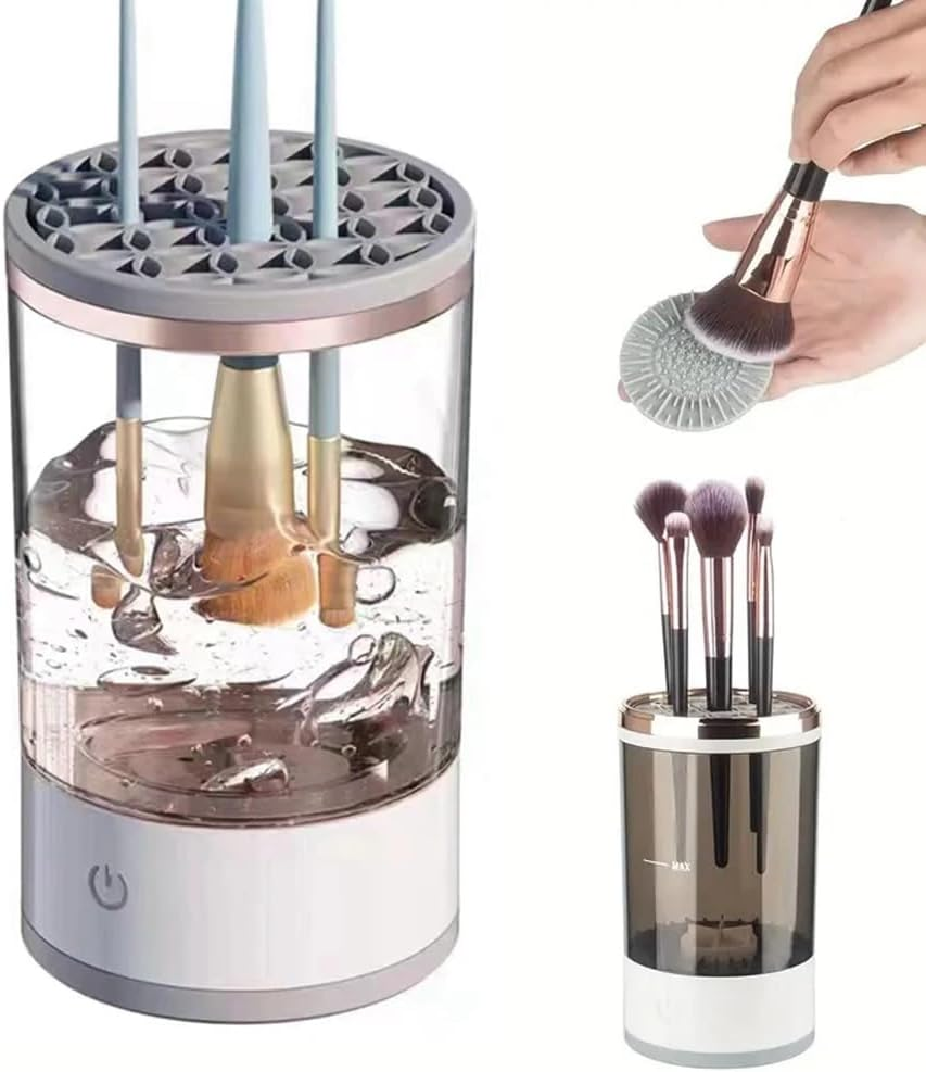 Snblzhef USB Plug Portable Electric Makeup Brush Cleaner with Rubber Makeup Machine Quick Cleaner Cleaning Brush Collar Brus B image number 3