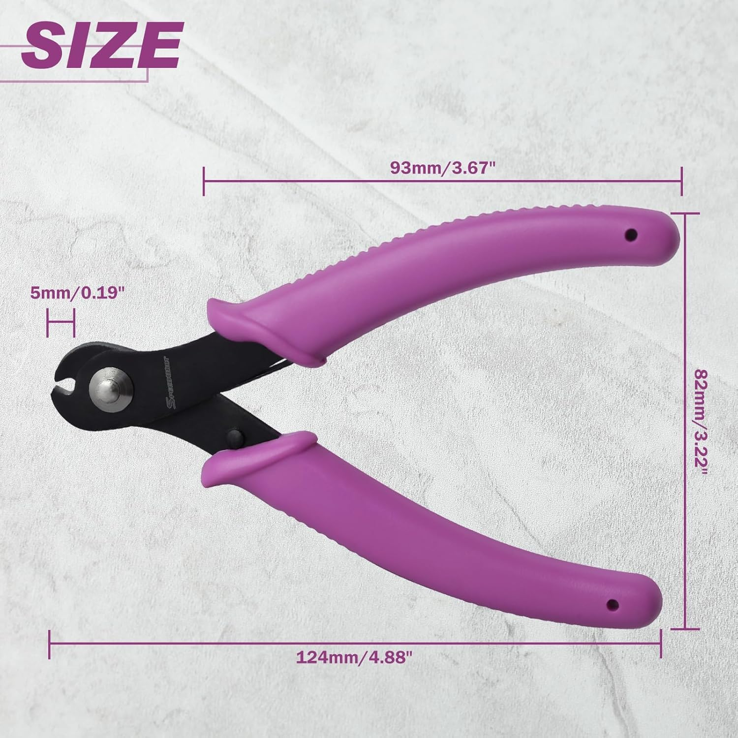 SPEEDWOX 5 Inch Memory Wire Cutting Pliers Jewelry Parrot Beak Wire Cutter Bracelet Pliers Memory Wire Shears Flush Cut Pliers Beading Hobby Work Tool for Arts and Crafts Electronics Jewelry Making image number 4