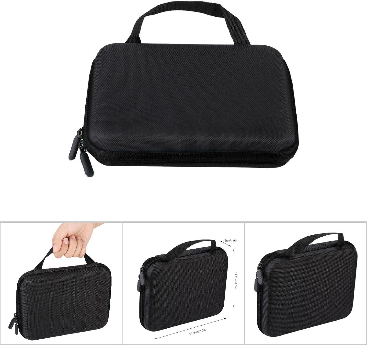 TREETDOBV 63 Slots Essential Oil Storage,Portable Aromatherapy Essential Oil Travel Protect Storage Bag Case Box Organizer for 1Ml, 2Ml, 3Ml Bottles Travel Storage Organizer Bag (Black)