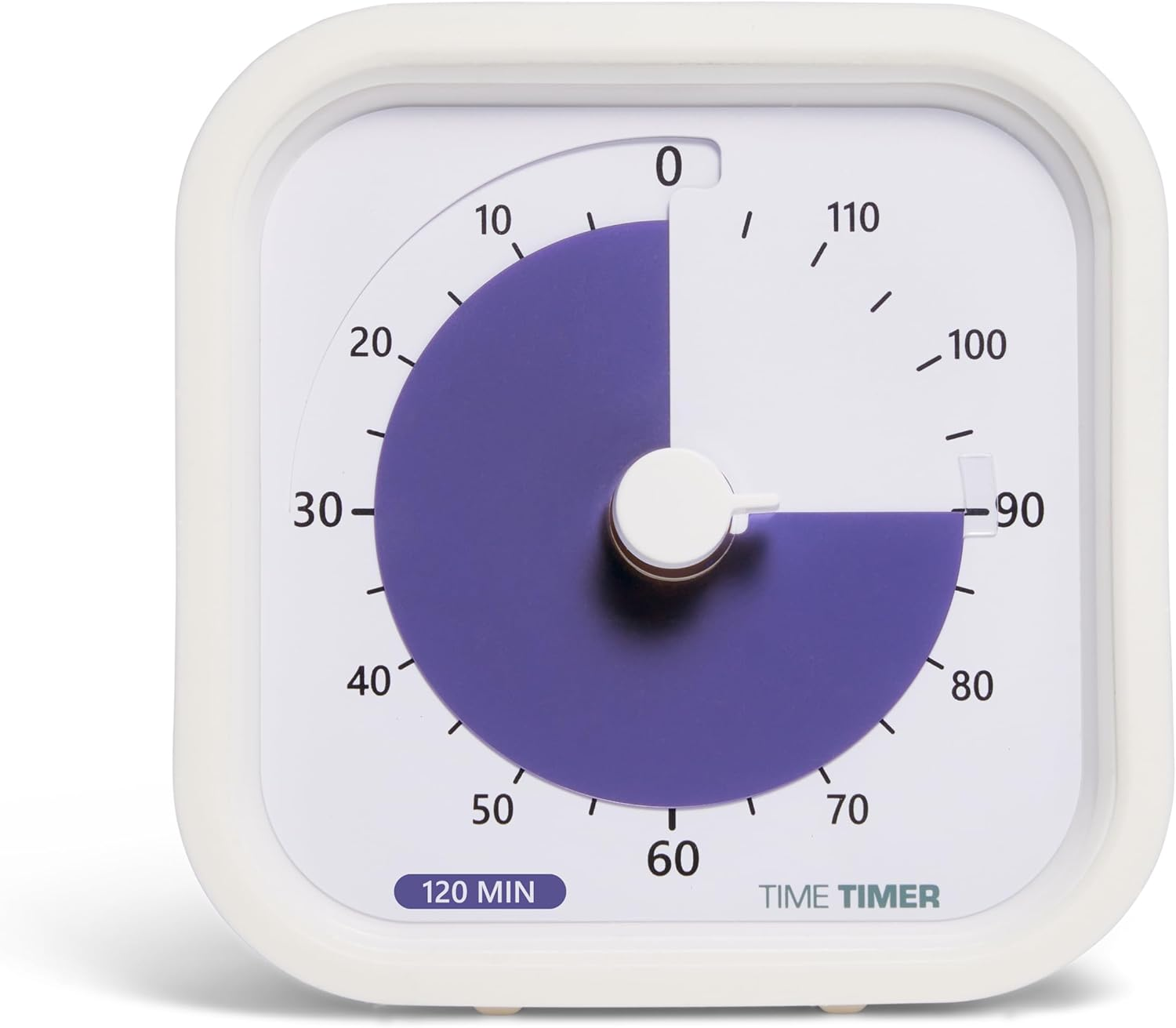 TIME TIMER 120 Minute Mod Education Edition Desktop Visual Timer for Classrooms, Exam Timer, Study and Meeting Tool with Quiet Operation (White) image number 3
