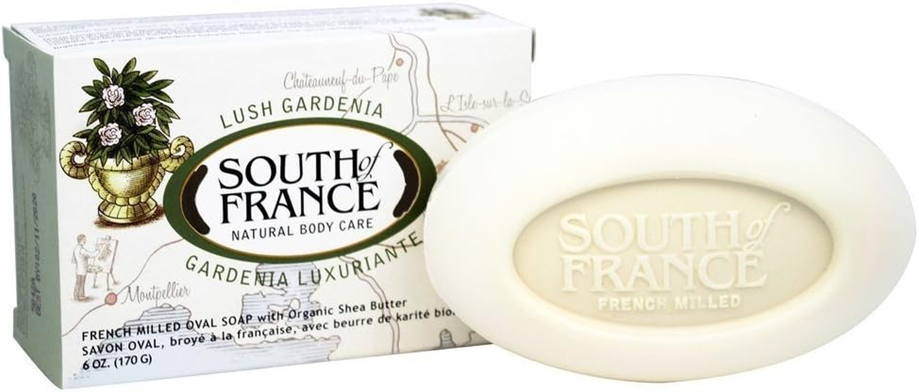 South of France Bar Soap - Lush Gardenia - Full Size - 180Ml image number 1