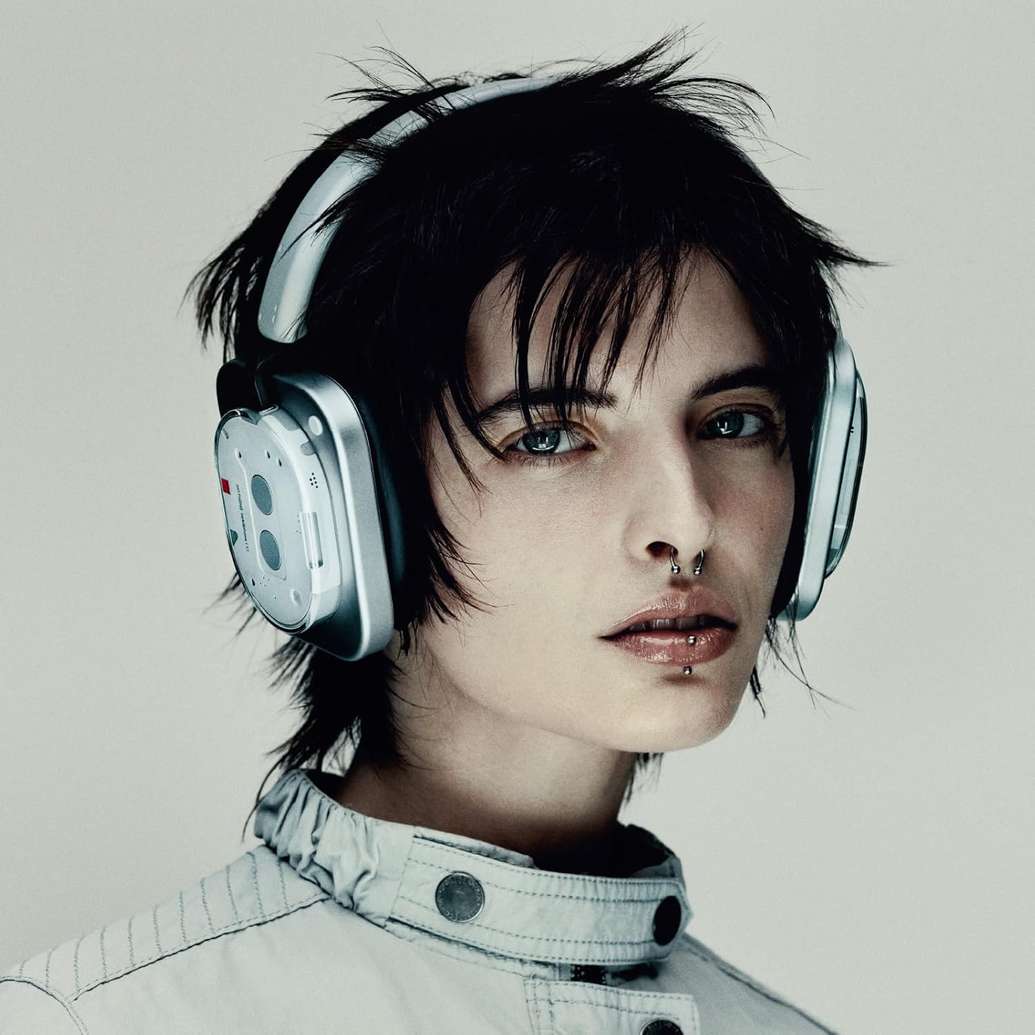 Nothing Headphone(1) Wireless Headphones, Hybrid Active Noise Cancelling over Ear Headphones with 6 MICS, Personalized Spatial Audio, Tuning by KEF, up to 80 Hours Play Time, Bluetooth Headset White