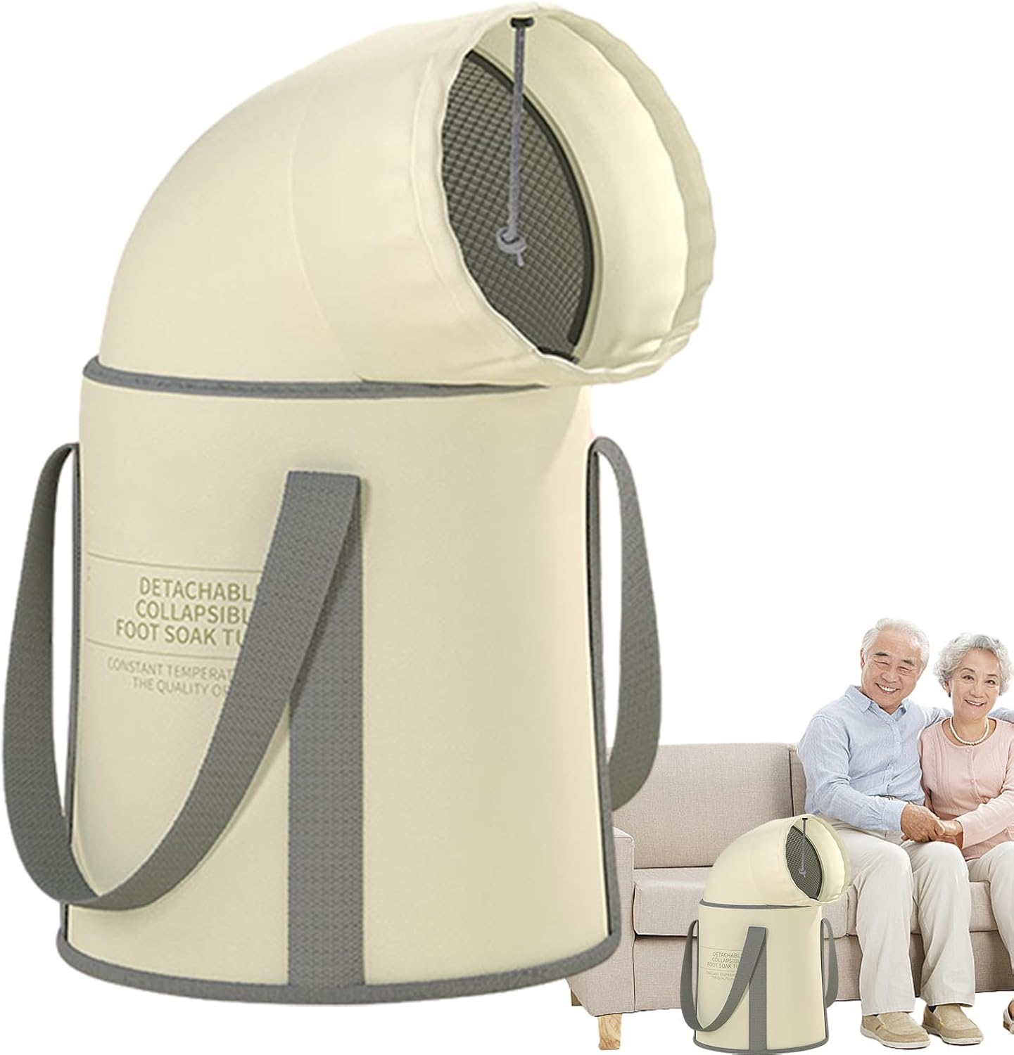 Foot Soaking Bucket,Foldable Foot Bath Basin - Foot Bucket Foot Wash Basin Bag Foot Tub with Handle, Portable Foot Soak for Camping, Laundry, Travel Hotplus image number 5