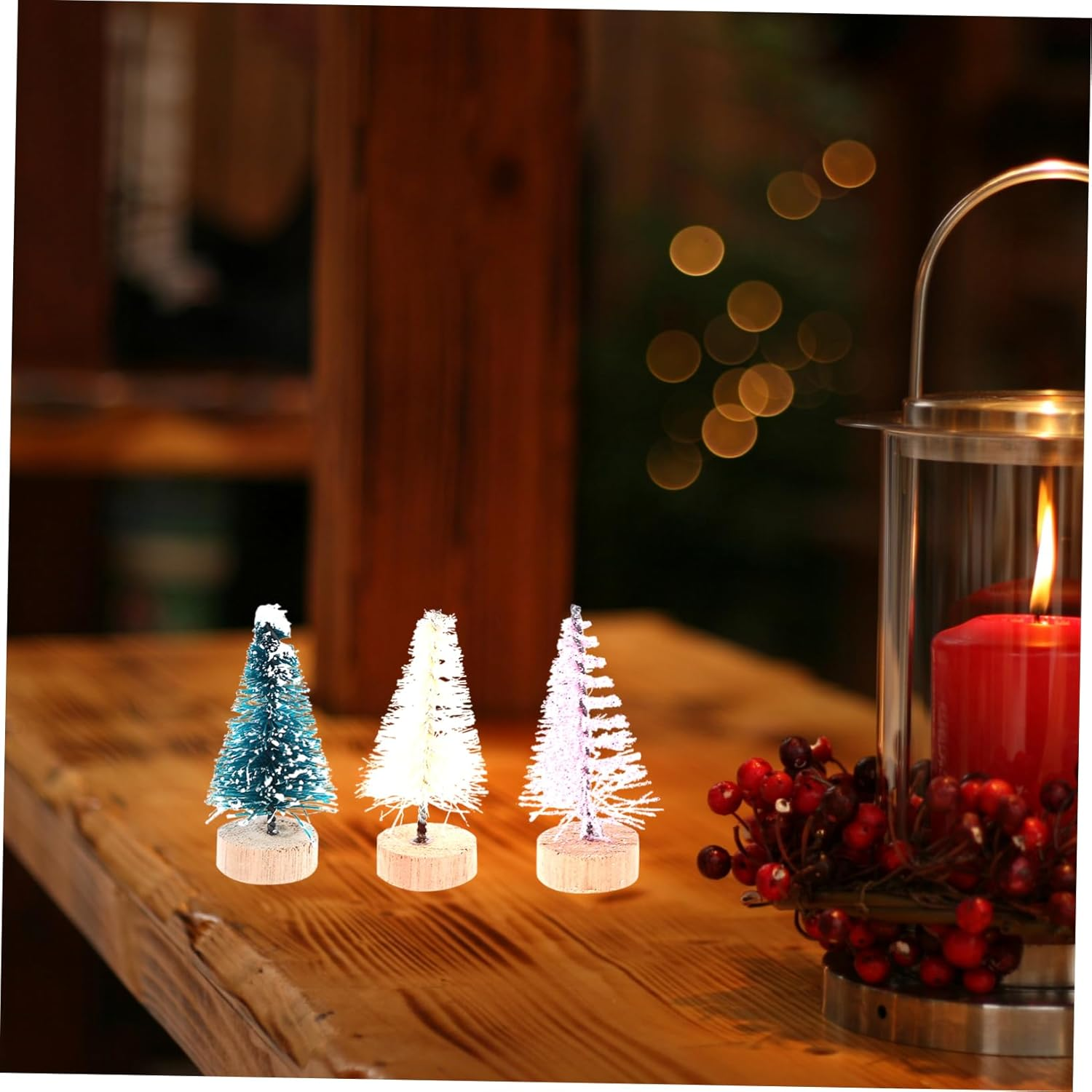 CANIGHT Mini Tabletop Christmas Trees Xmas Tree Decorations 36Pcs for Home Decorations image number 2