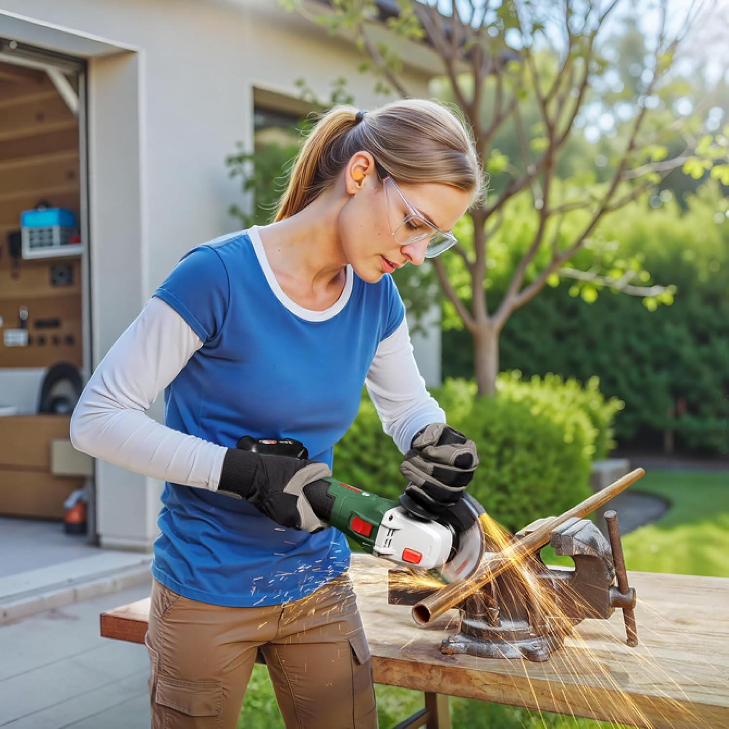 Bosch 18V System Cordless Angle Grinder PWS 18V-70 (For Small to Medium-Sized Cutting and Grinding Jobs; Grinding Disc Diameter: 125Mm) image number 5