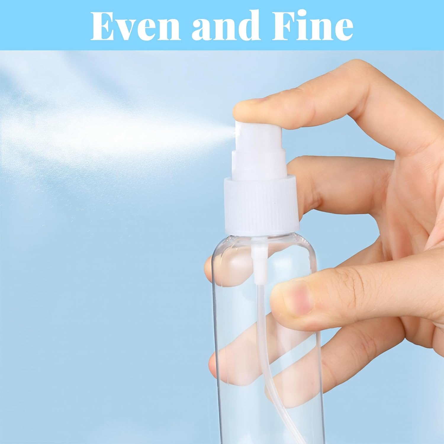 IANFAN Pack of 4 Transparent Spray Bottles, 20 Ml Spray Bottles, Small for Filling, Fine Mist Spray Bottle, Empty, Portable Perfume Atomiser, Travel Atomiser for Water, Alcohol, Perfumes