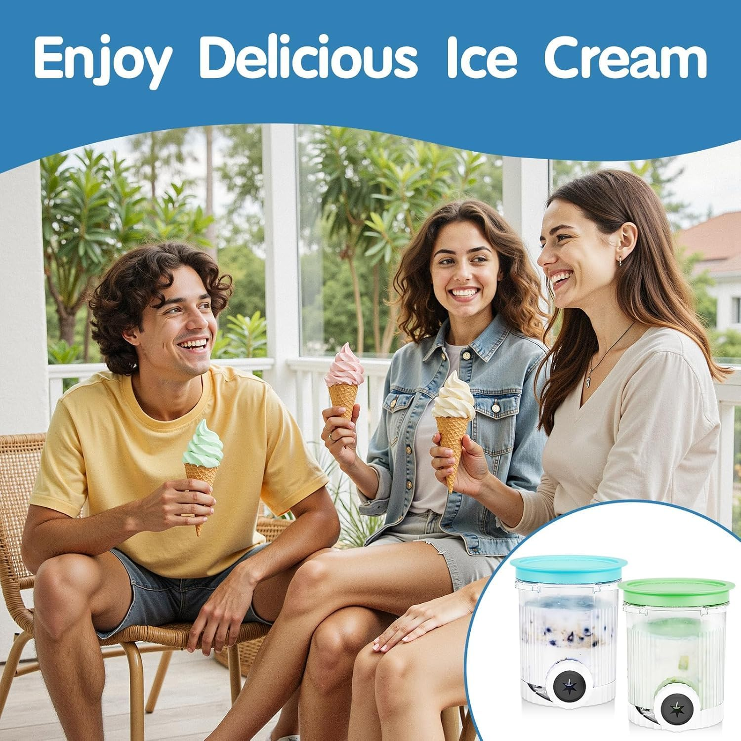 4 Pcs Ninja Creami Swirl Pints and Lids Compatible with Ninja NC700 Series, NC701, NC701C, Creami Containers for Swirl Ice Cream & Soft Serve Makers, Bpa-Free, Dishwasher Safe(Pink&Blue&Yellow&Green) image number 5