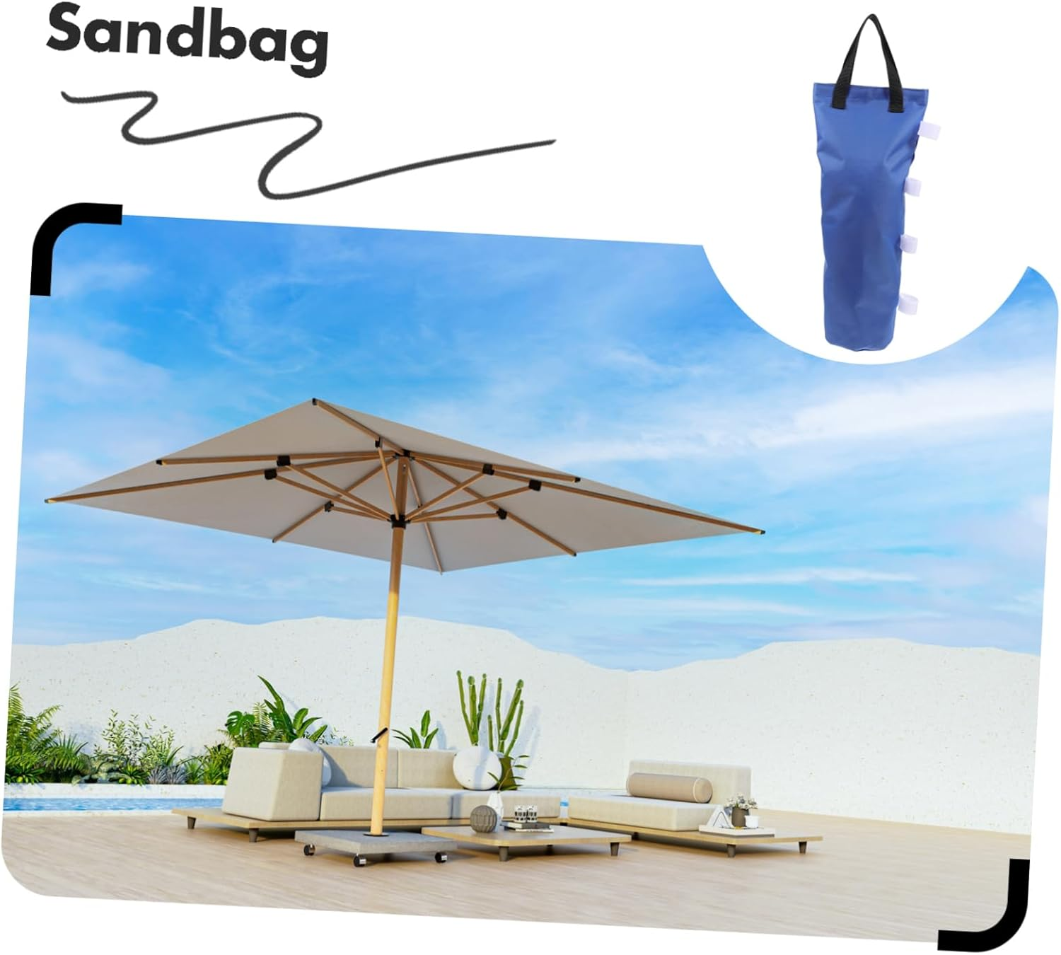 Abaodam 4Pcs Tent Weights Water Sand Fillable Umbrella Base Weight Bags for Outdoor Canopy Beach Umbrella and Camping Activities Portable and Windproof