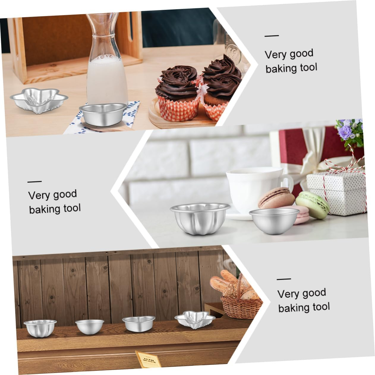 SHINEOFI 4Set DIY Bath Bombs Molds Kit Aluminum Alloy Bath Bomb Molds Non-Stick Safe for Family image number 6