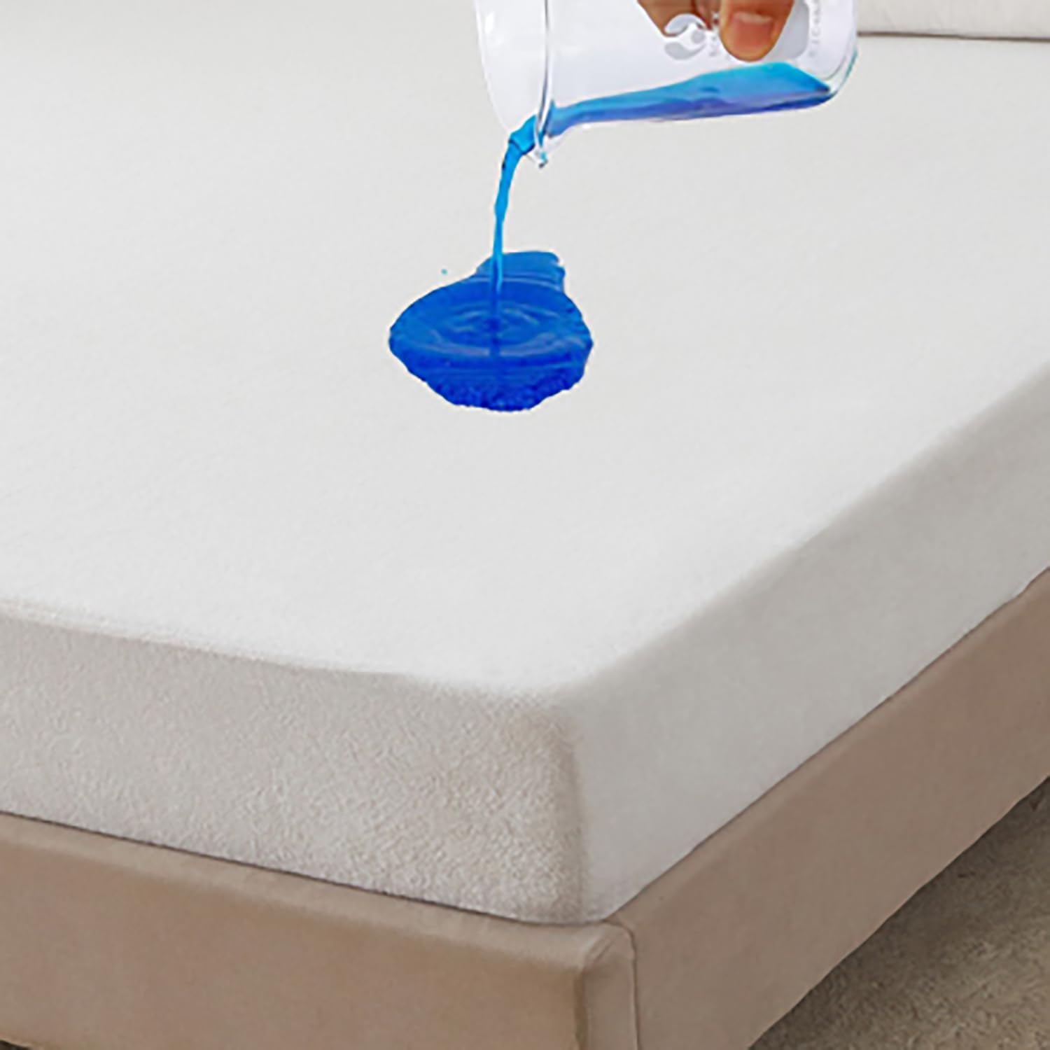 Lakora Single Size 100% Waterproof Mattress Protector,Terry Towelling Cover Soft Noiseless with 40Cm Deep Pocket Breathable Mattress Cover image number 3